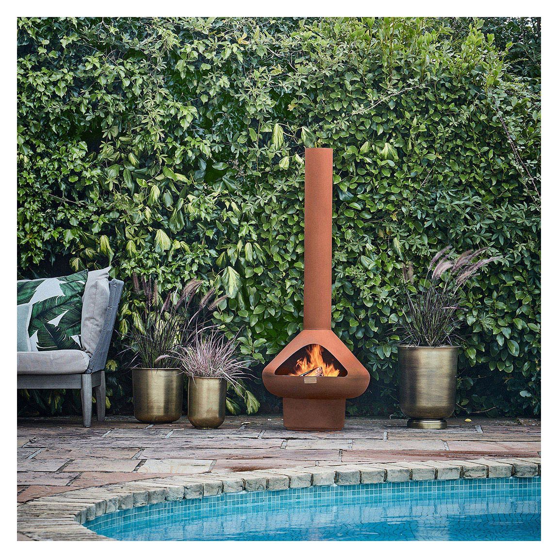 Outdoor Fornax Fireplace in Rust H132CM W52CM main product photo