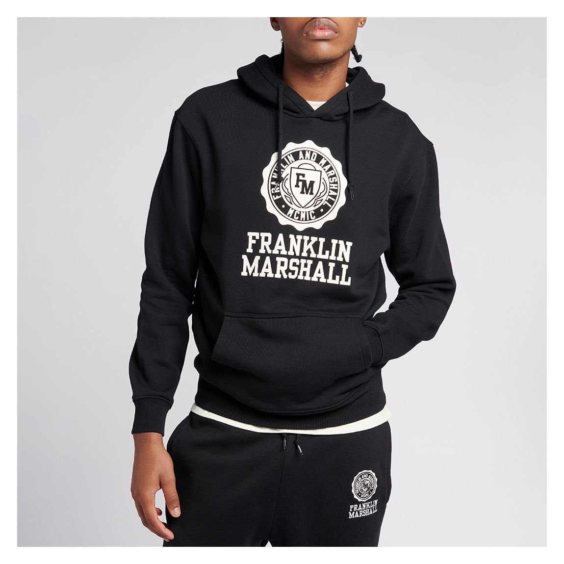 Black Crest Graphic Hoodie main product photo