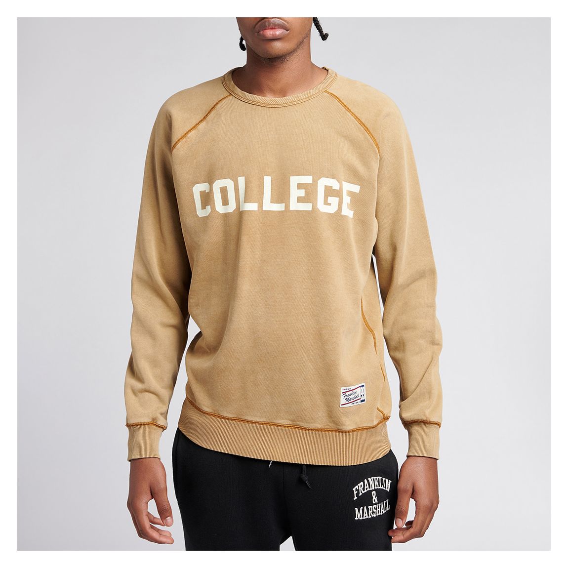 Yellow Vintage Raglan Crew Sweater main product photo