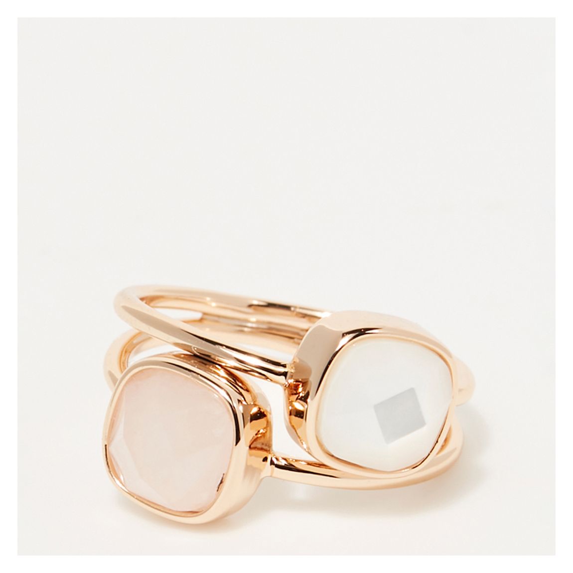 Rose Quartz & Mother Of Pearl Amaia Ring main product photo