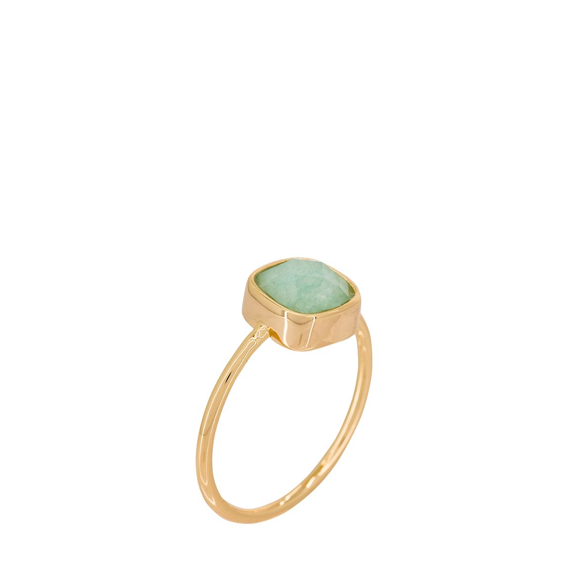 Green Agate Gemstone Ella Gold Ring main product photo