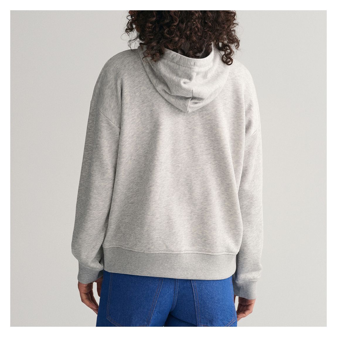 Light Grey Marl Shield Zip Hoodie main product photo