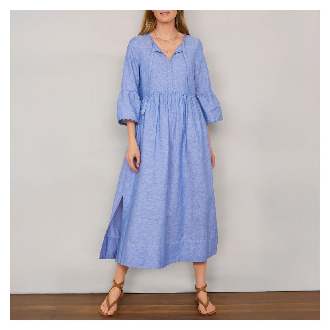 Cornflower Floaty Midi Dress main product photo