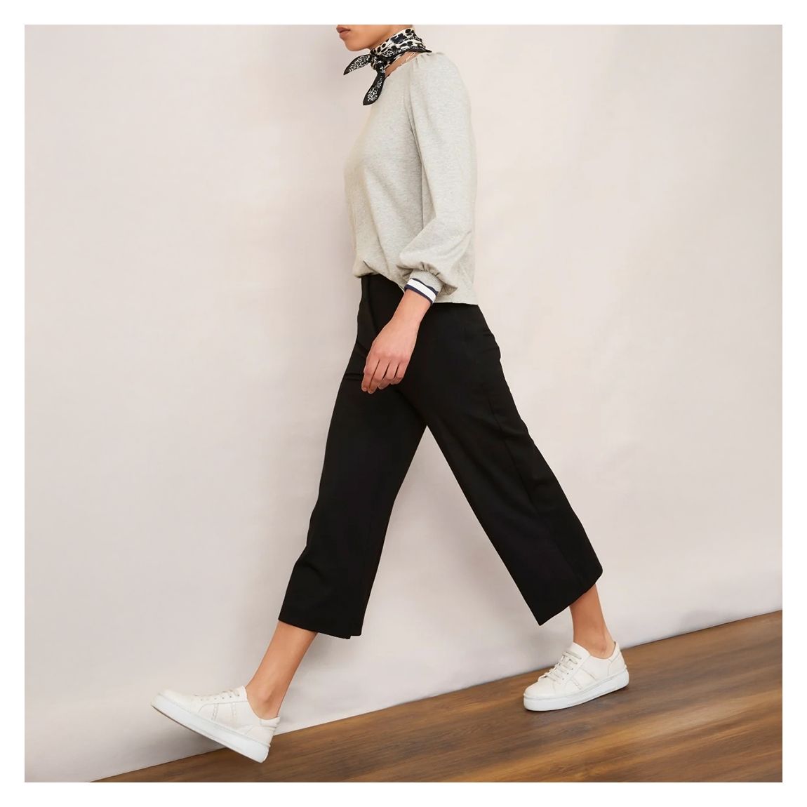 Black Lola Ponte Culottes main product photo