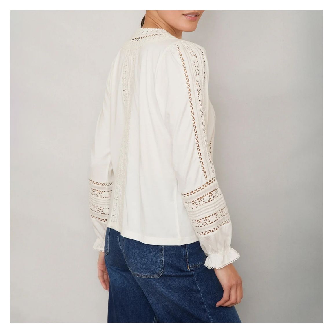 Ivory Roseanne Embroidery Top main product photo