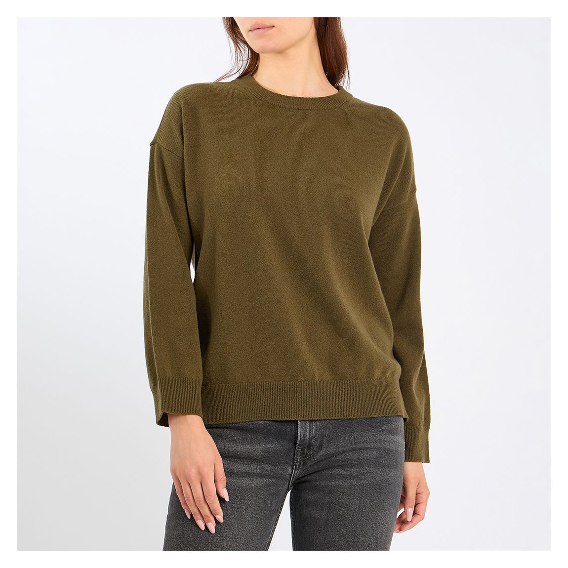 Khaki Green Superfine Lambswool Jumper main product photo
