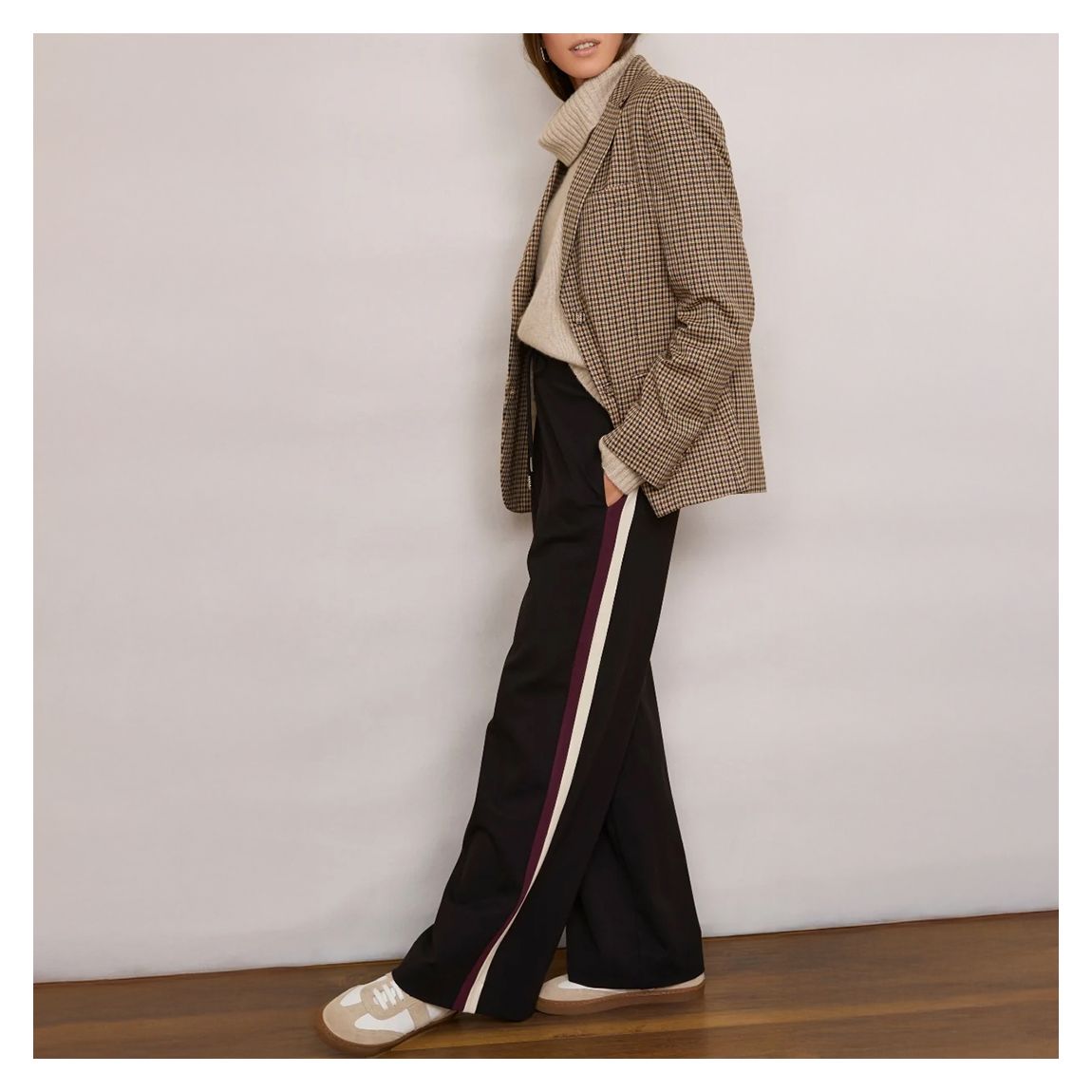 Black Ponte Wide Leg Trouser main product photo