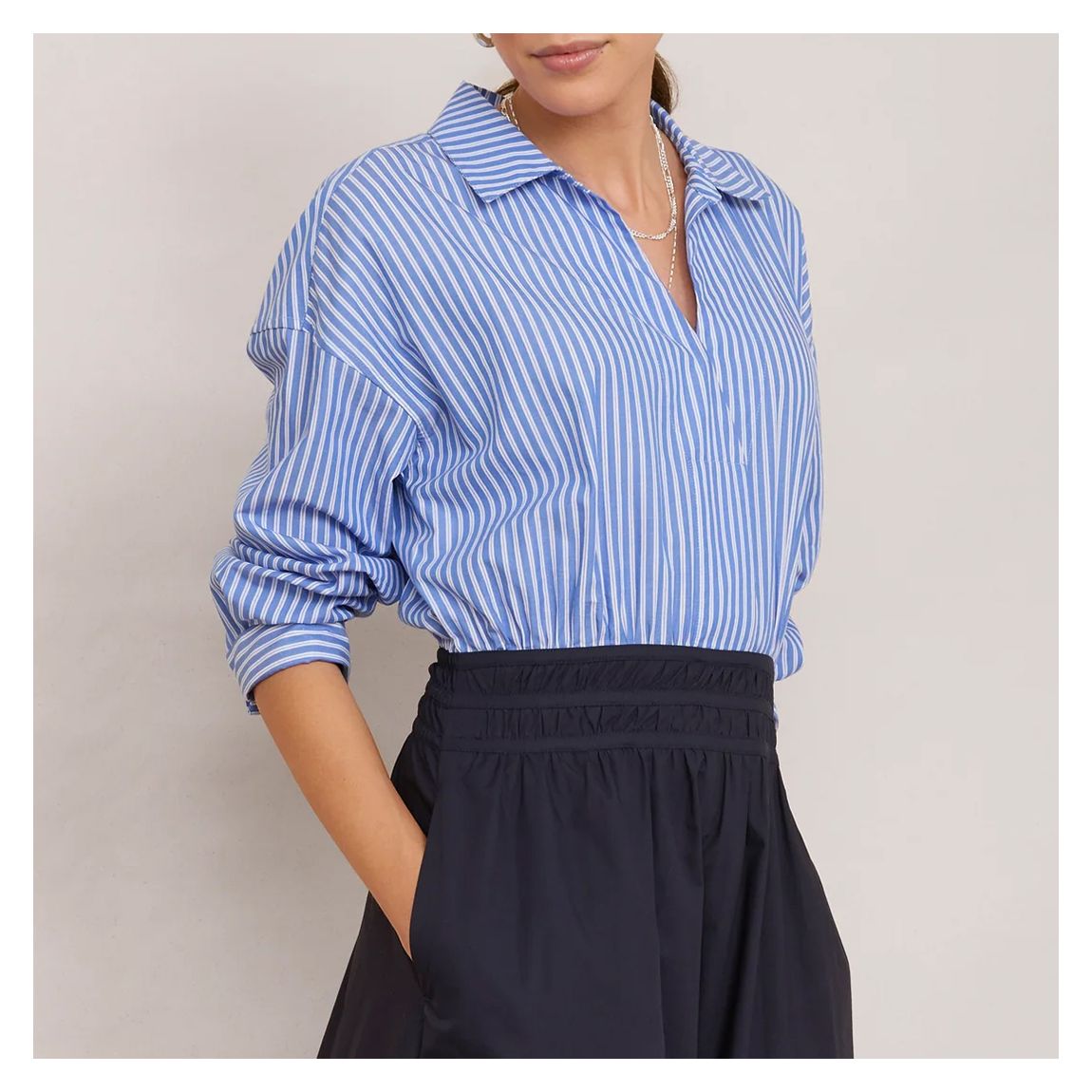 Blue/Navy Fit & Flare Midaxi Dress main product photo
