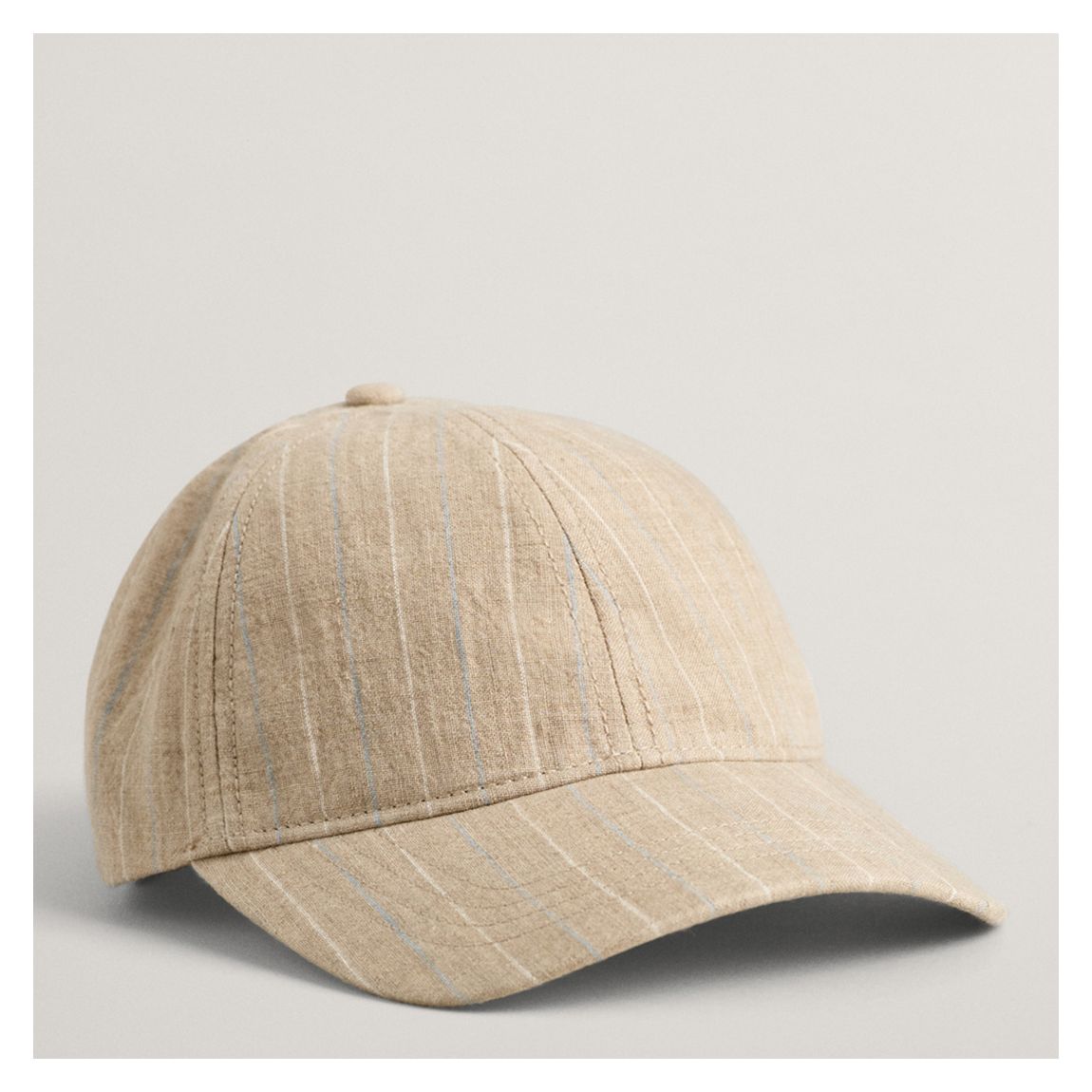 Natural Linen Striped Cap main product photo