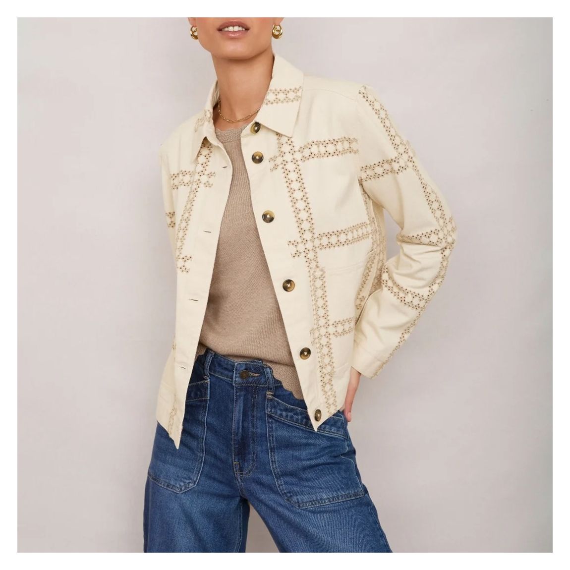 Ecru Embroidery Aveline Jacket main product photo