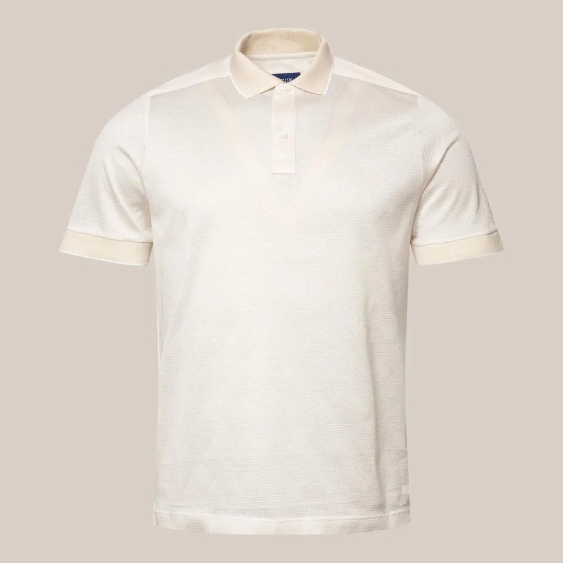 Eton Classic Fit Ivory Pique Short Sleeve Polo Shirt for Men main product photo