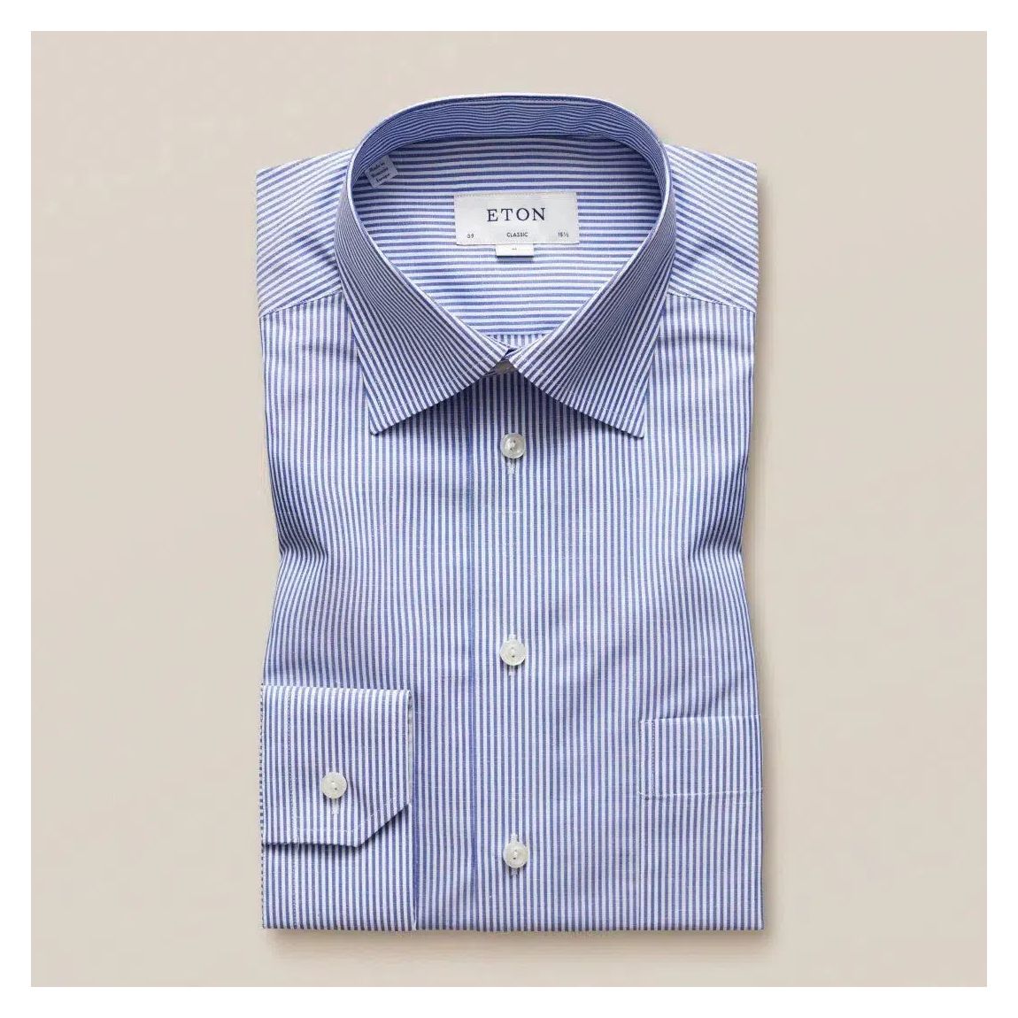 ETON Classic Fit Bengal Stripe Shirt in Mid Blue - Stylish and Versatile main product photo