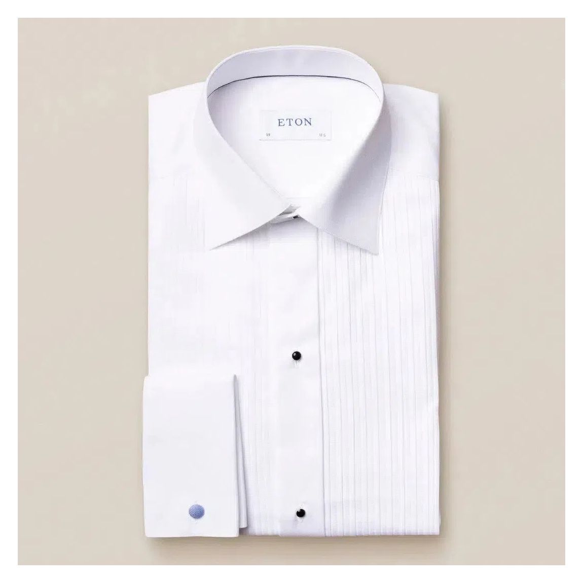 ETON White Plisse Tuxedo Shirt for Super Slim Fit Style main product photo