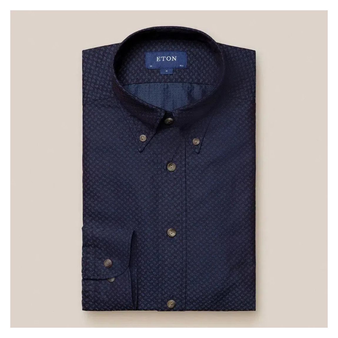 Eton Indigo Slim Fit Casual Micro Paisley Shirt for Men main product photo