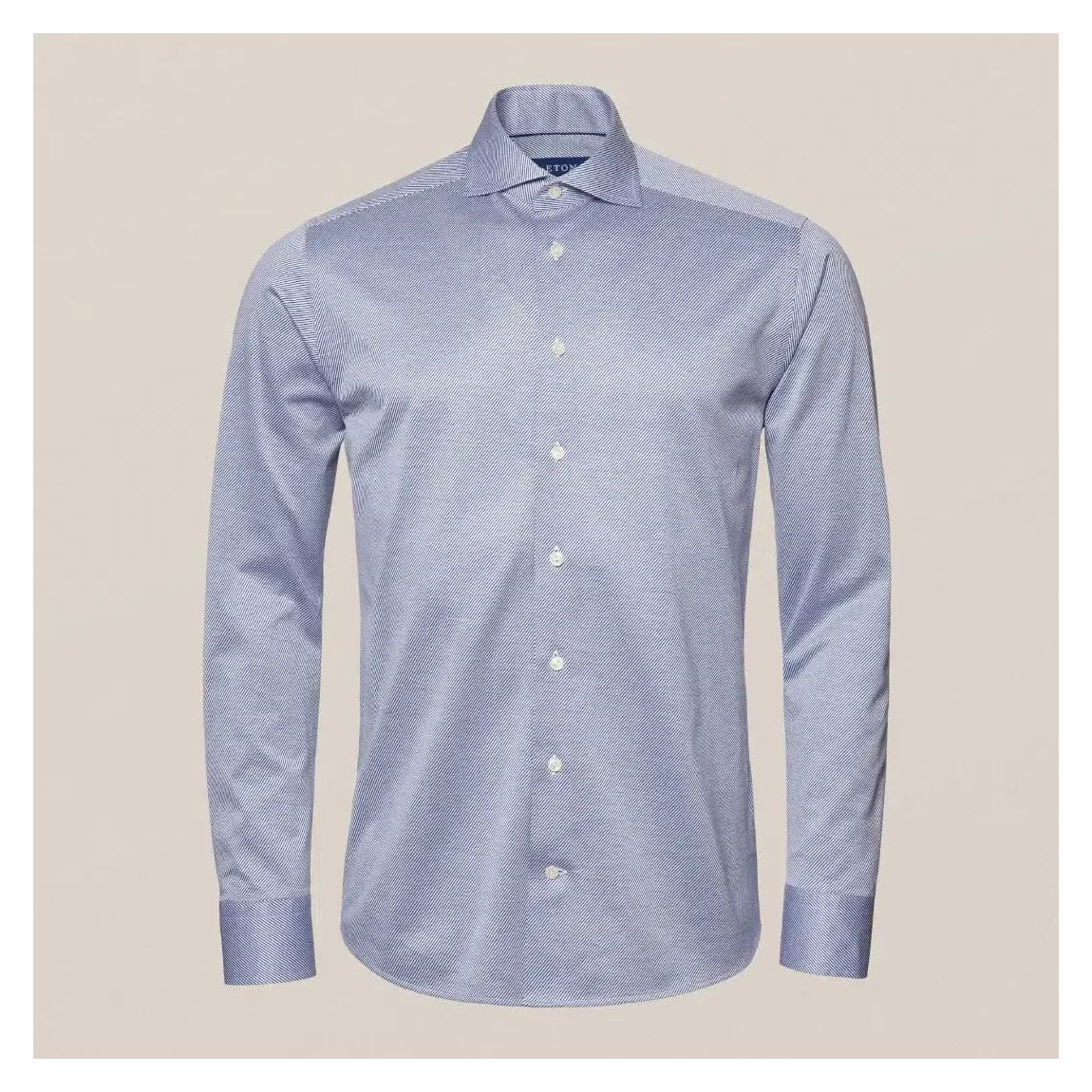 Eton Contemporary Fit Striped Shirt in Dark Blue and Light Blue main product photo