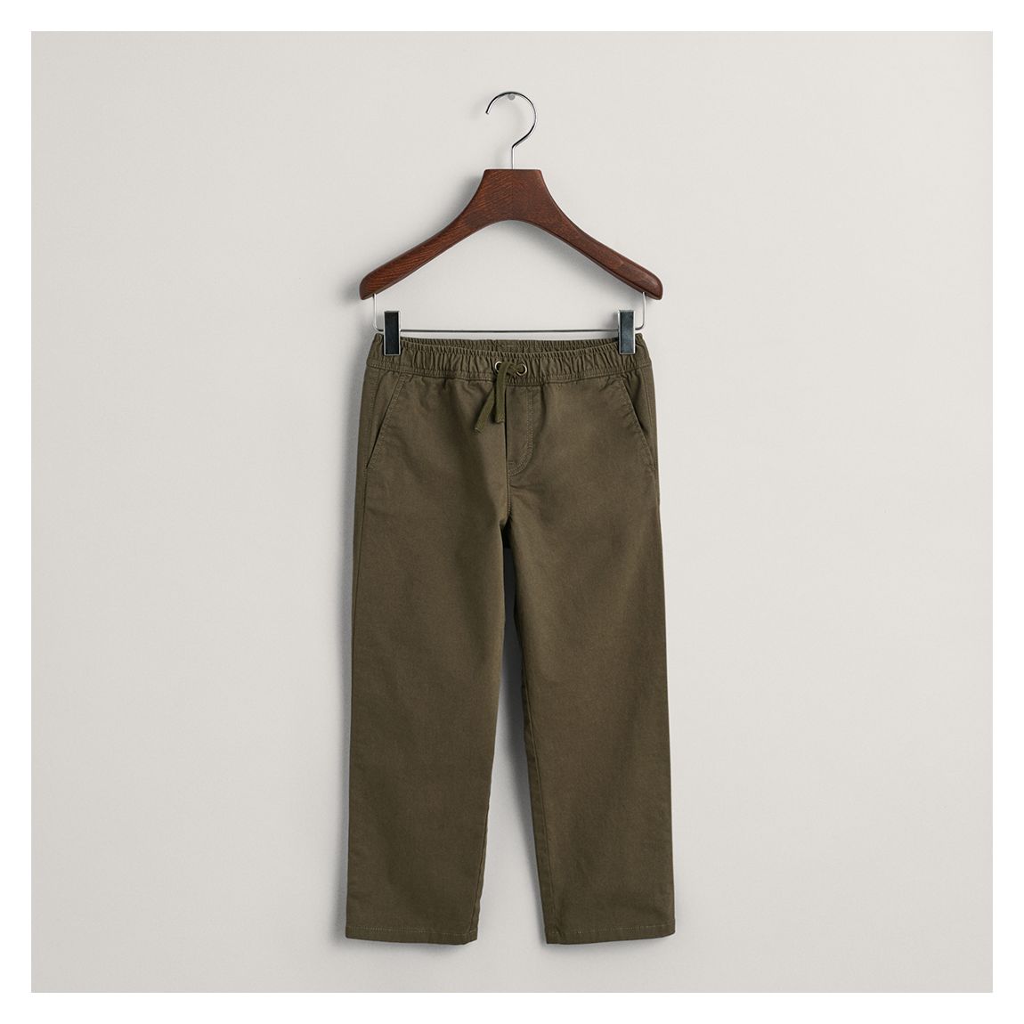 Dark Khaki Woven Pull On Pants main product photo