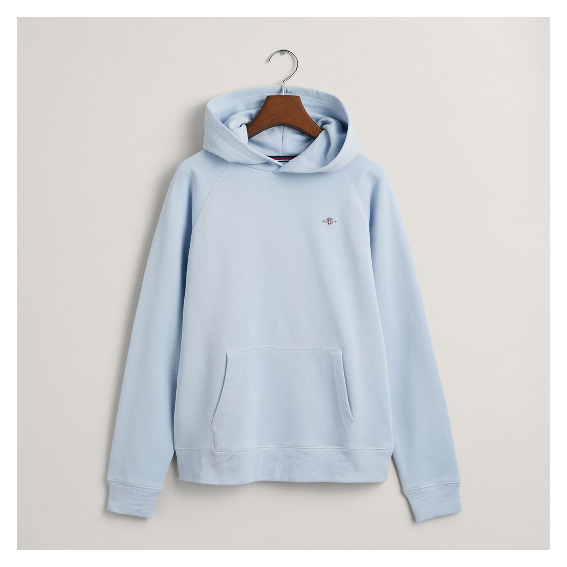 Pale Blue Shield Hoodie main product photo