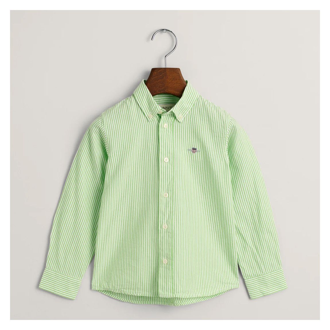 Green Oxford Striped Shield Shirt main product photo