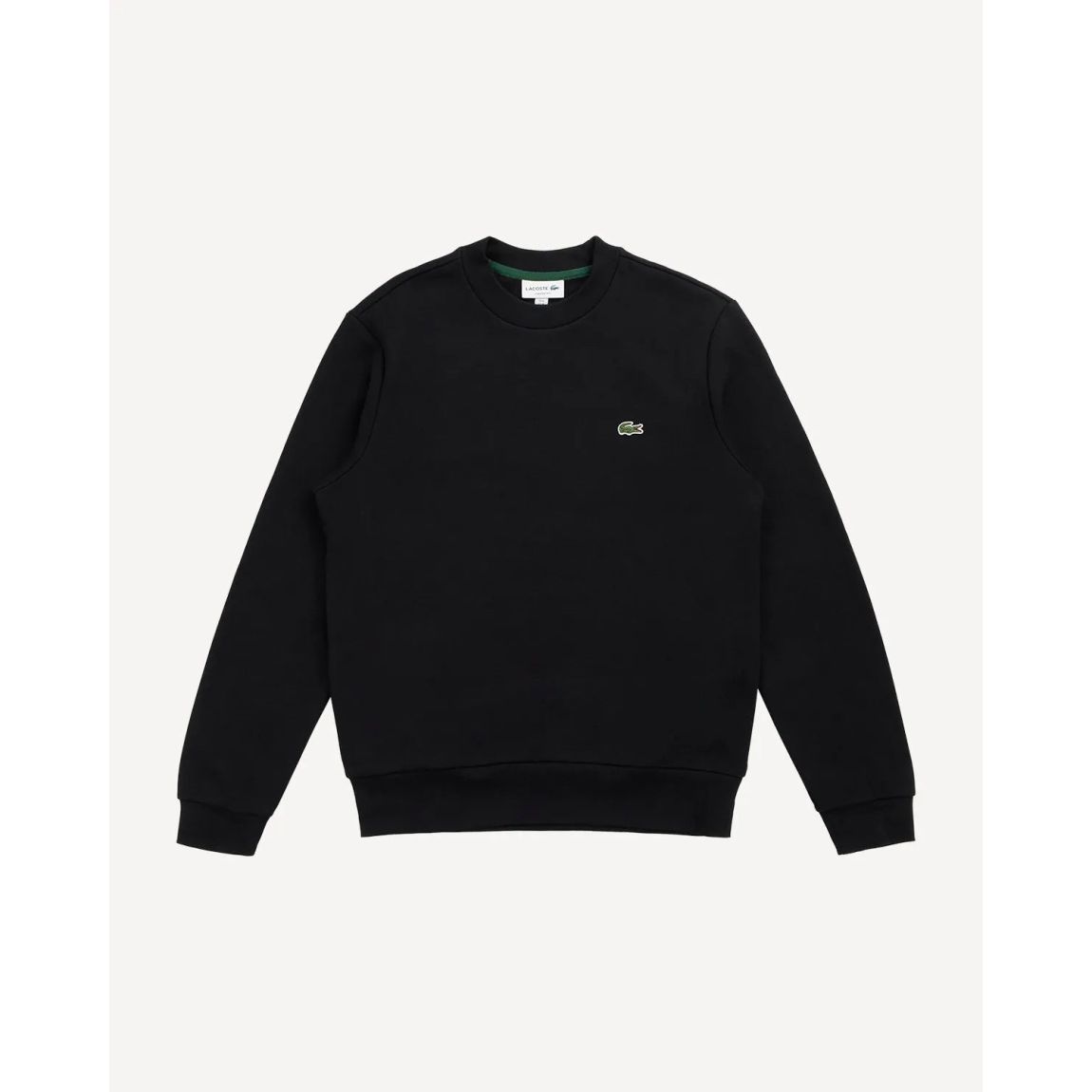 Lacoste Classic Logo Crew Sweatshirt in Black - Stylish Organic Cotton main product photo