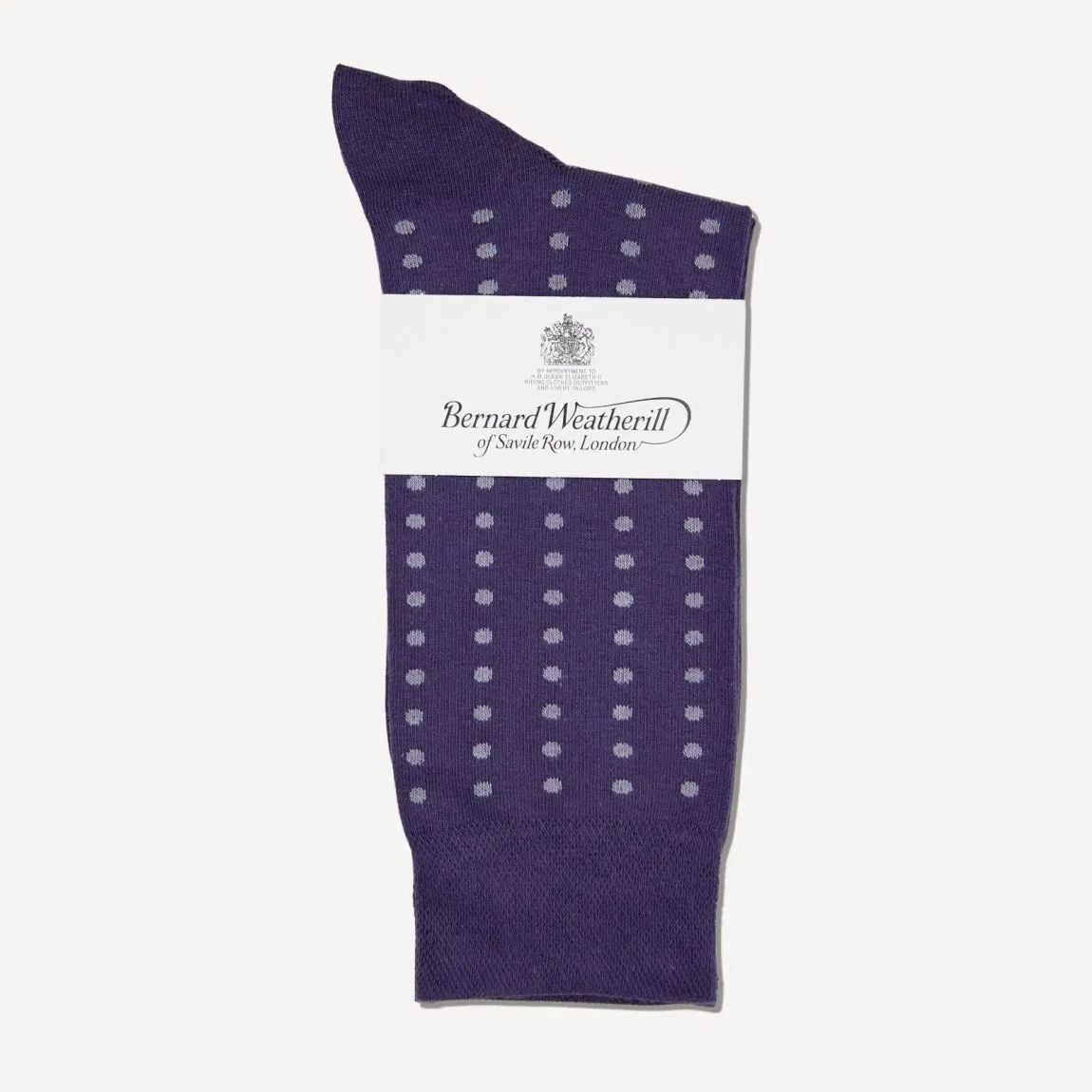 Stylish Bernard Weatherill Grape and Silver Dot Socks for Men main product photo