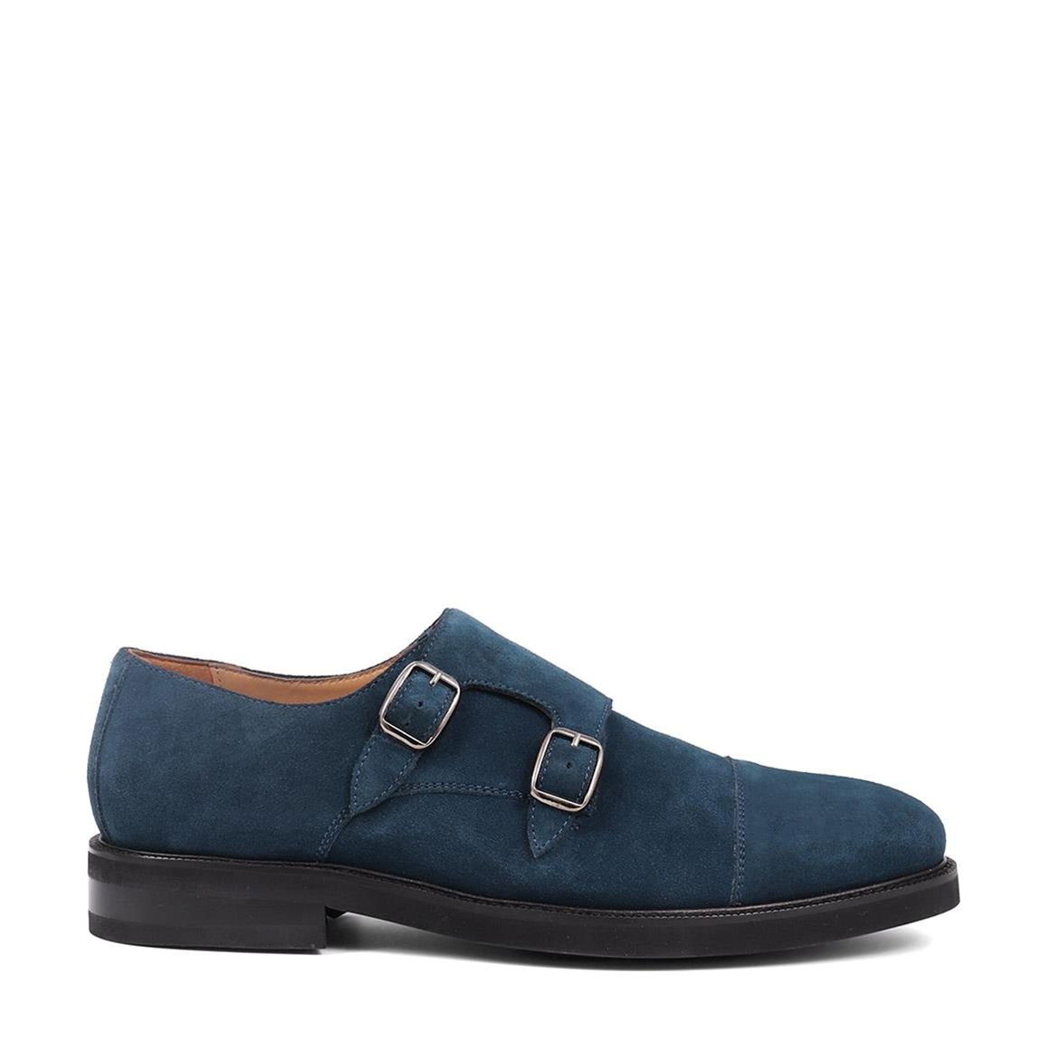 Men's Olive Suede Oliver Double Strap Monk Shoes main product photo