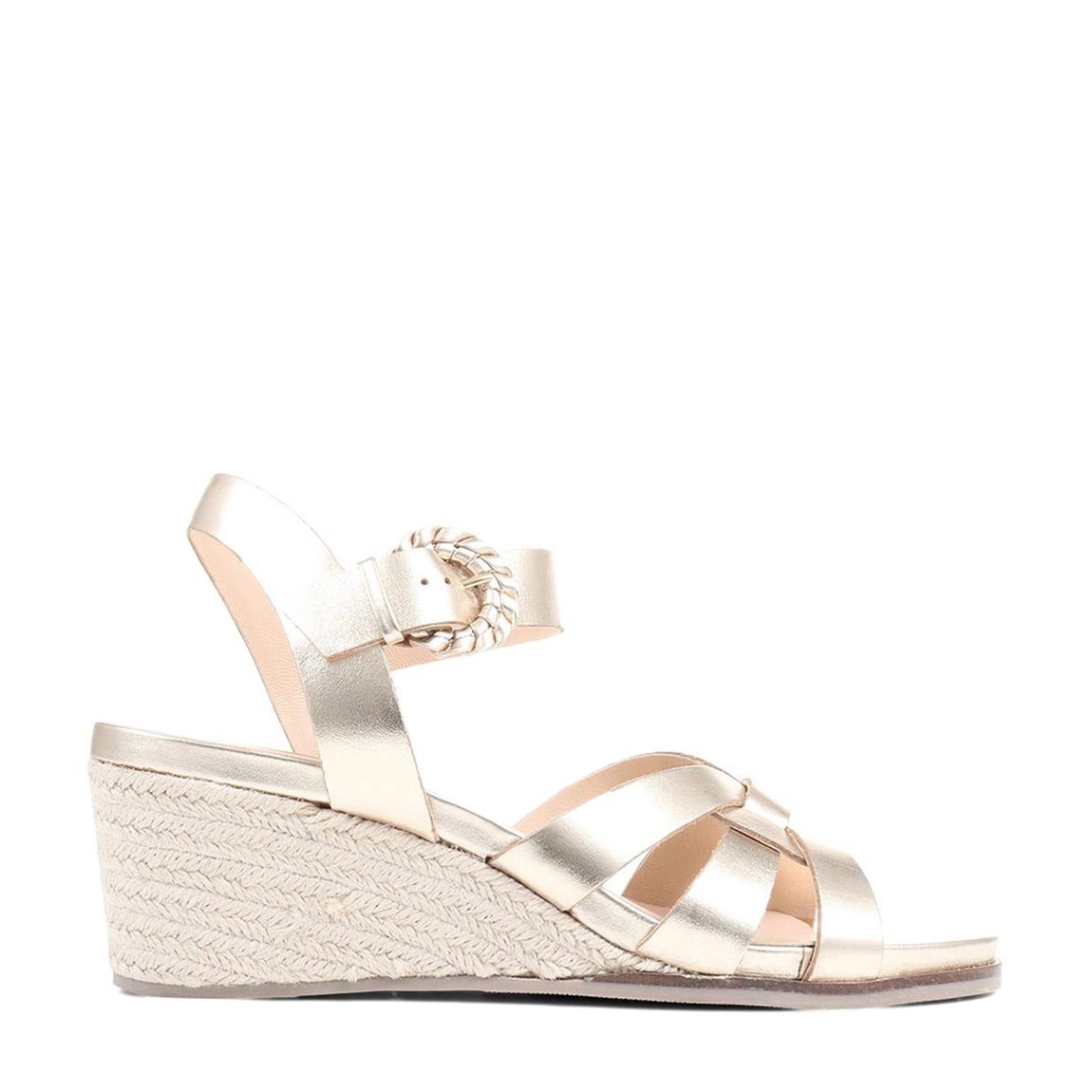 Women's Gold Loriana Woven Wedge Espadrilles main product photo