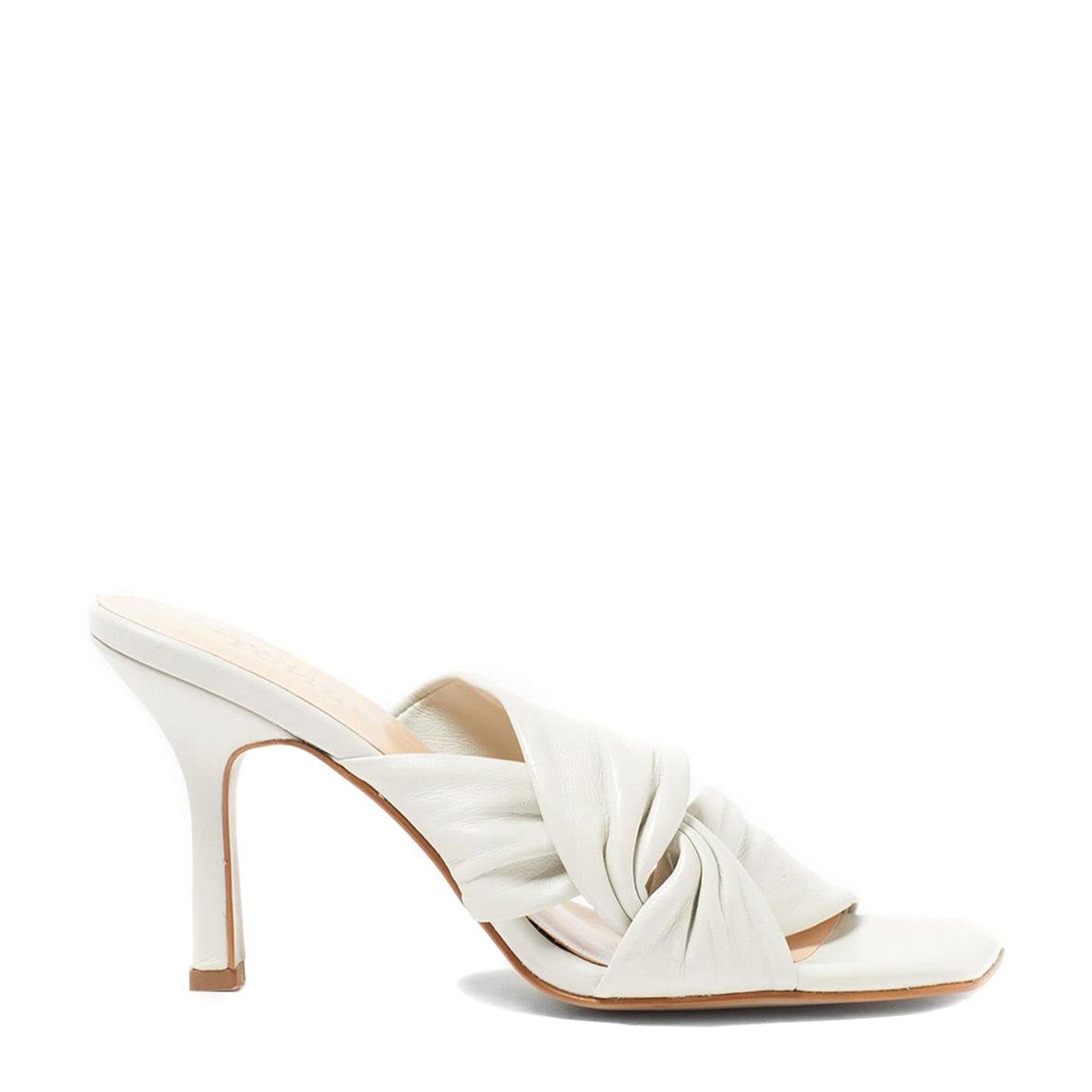 Women's Cream Blakely Leather Heeled Mules main product photo