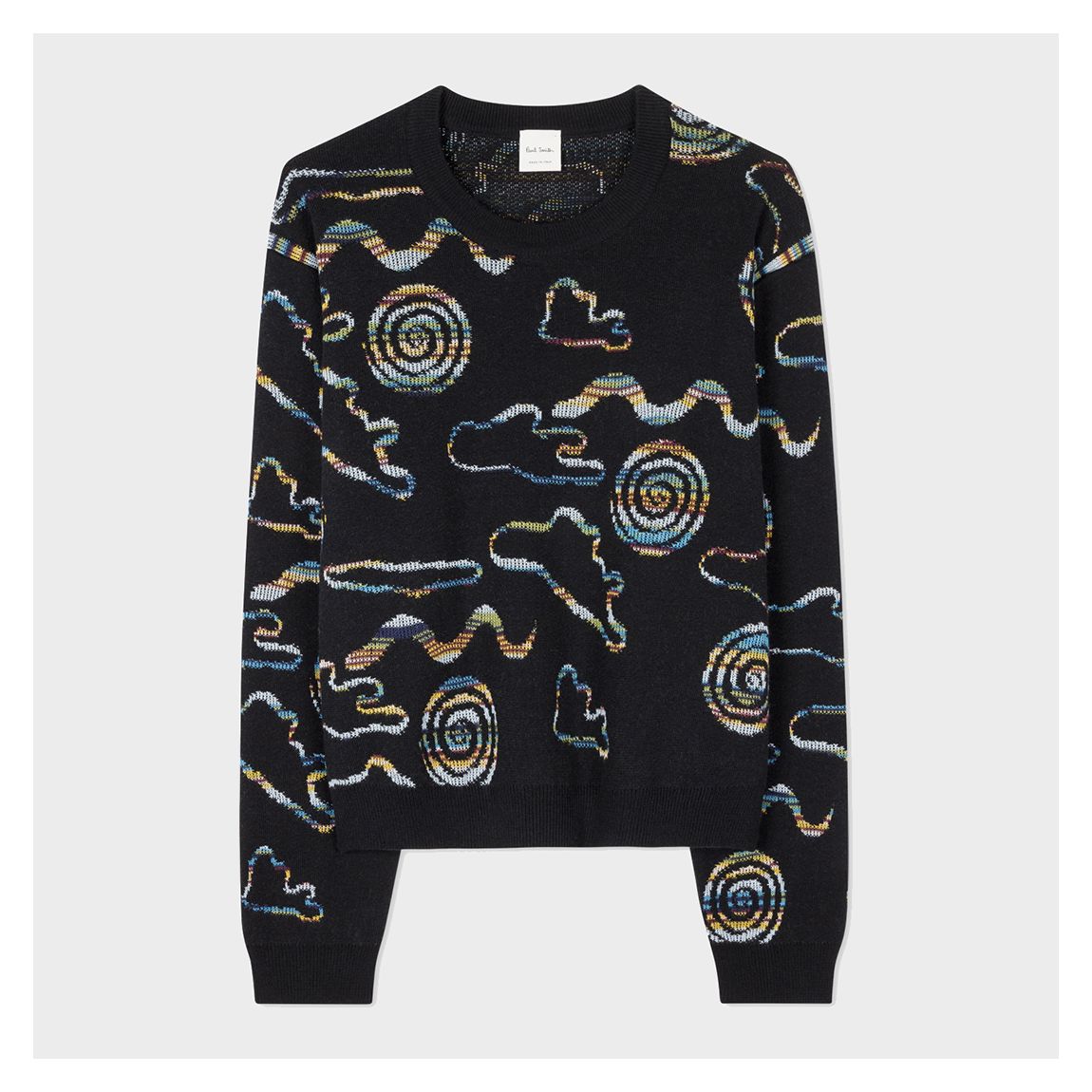 Black/Multi Abstract Pattern Wool Blend Jumper main product photo