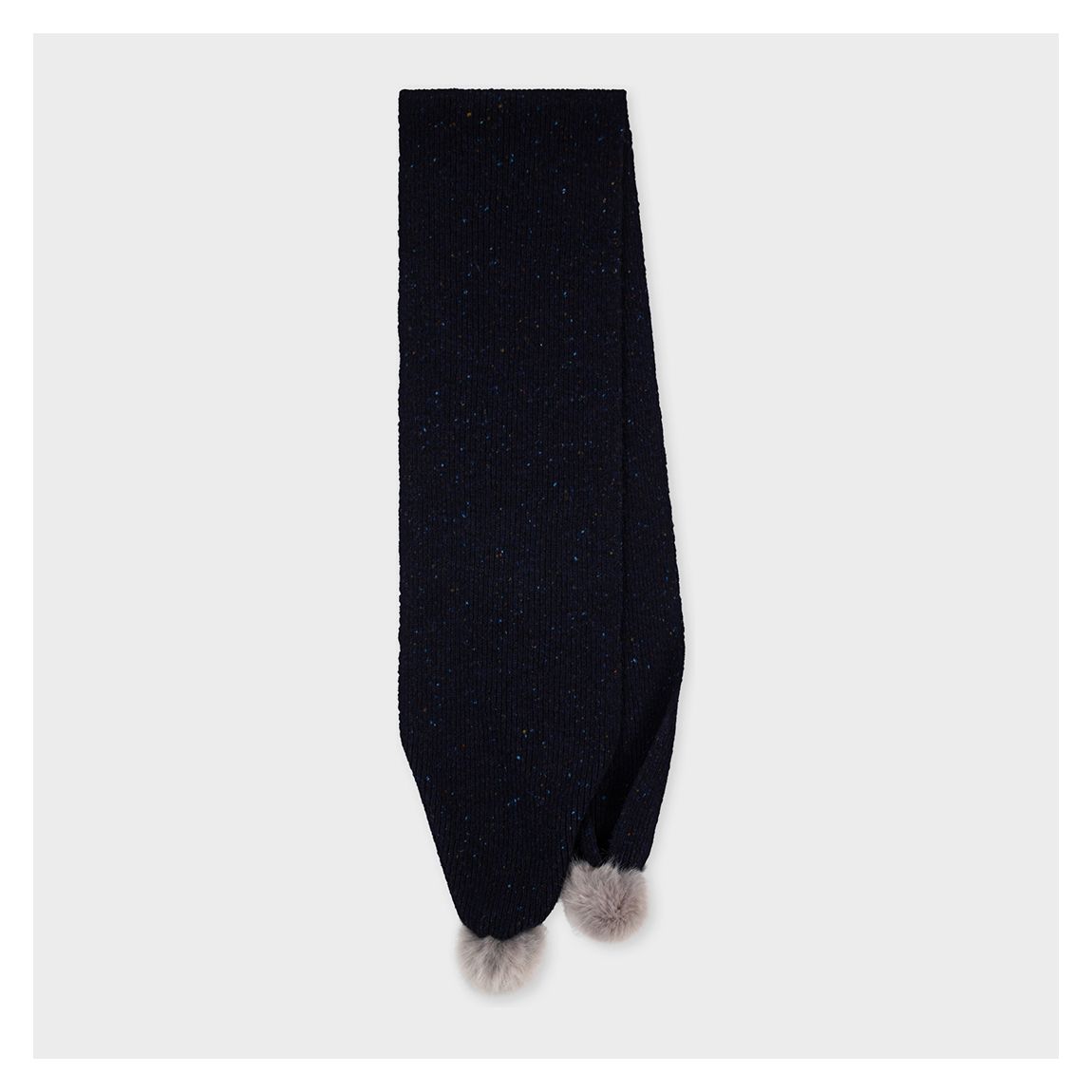 Black Bobble Detail Wool Scarf main product photo