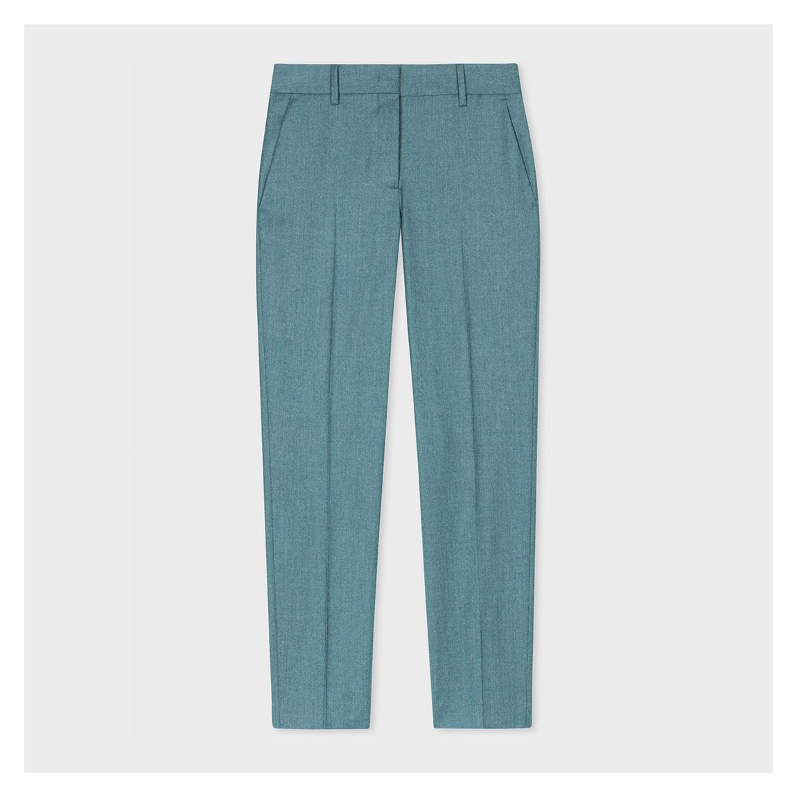 Aqua Marl Tapered Wool Cashmere Chinos main product photo