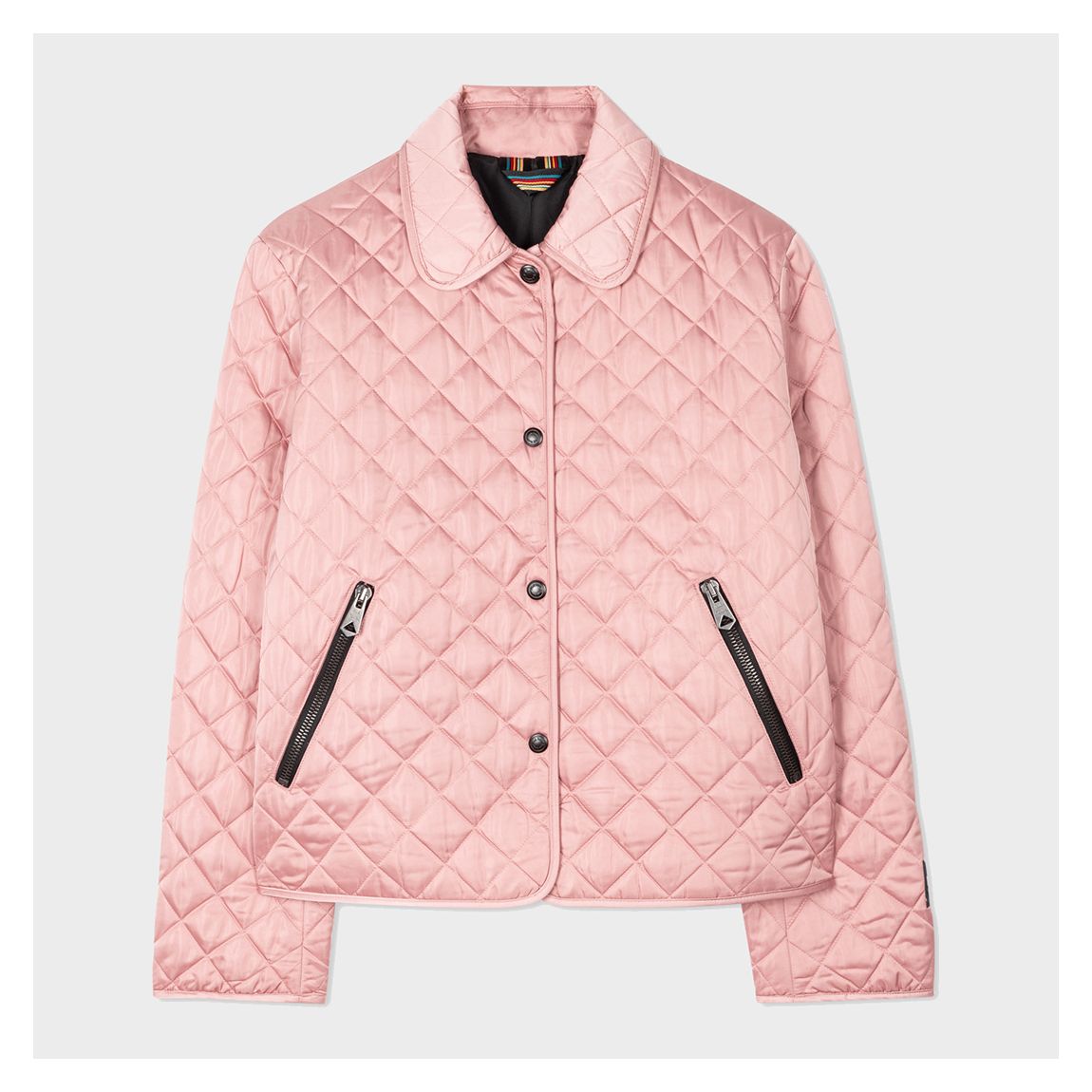 Light Pink Quilted Short Jacket main product photo
