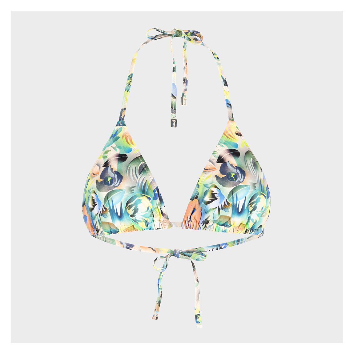 Multi Floral Triangle Bikini Top main product photo