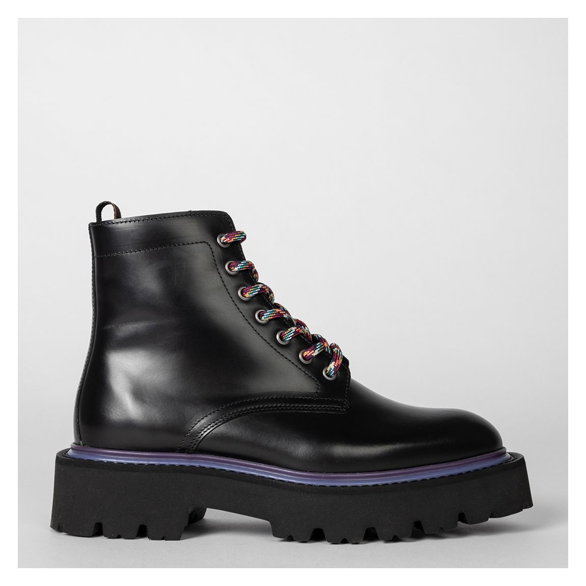 Black Chunky Lace-Up Boot main product photo