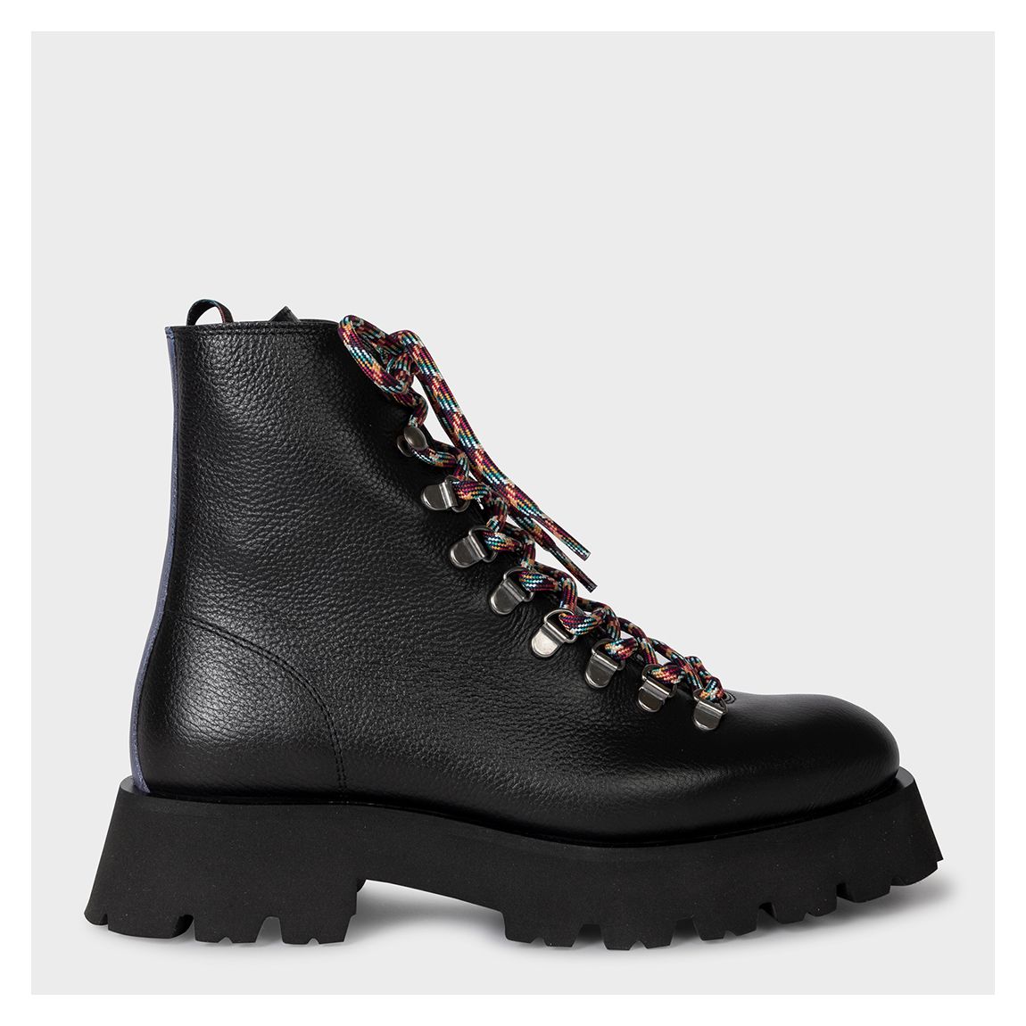 Black Chunky Lace-Up Boot main product photo
