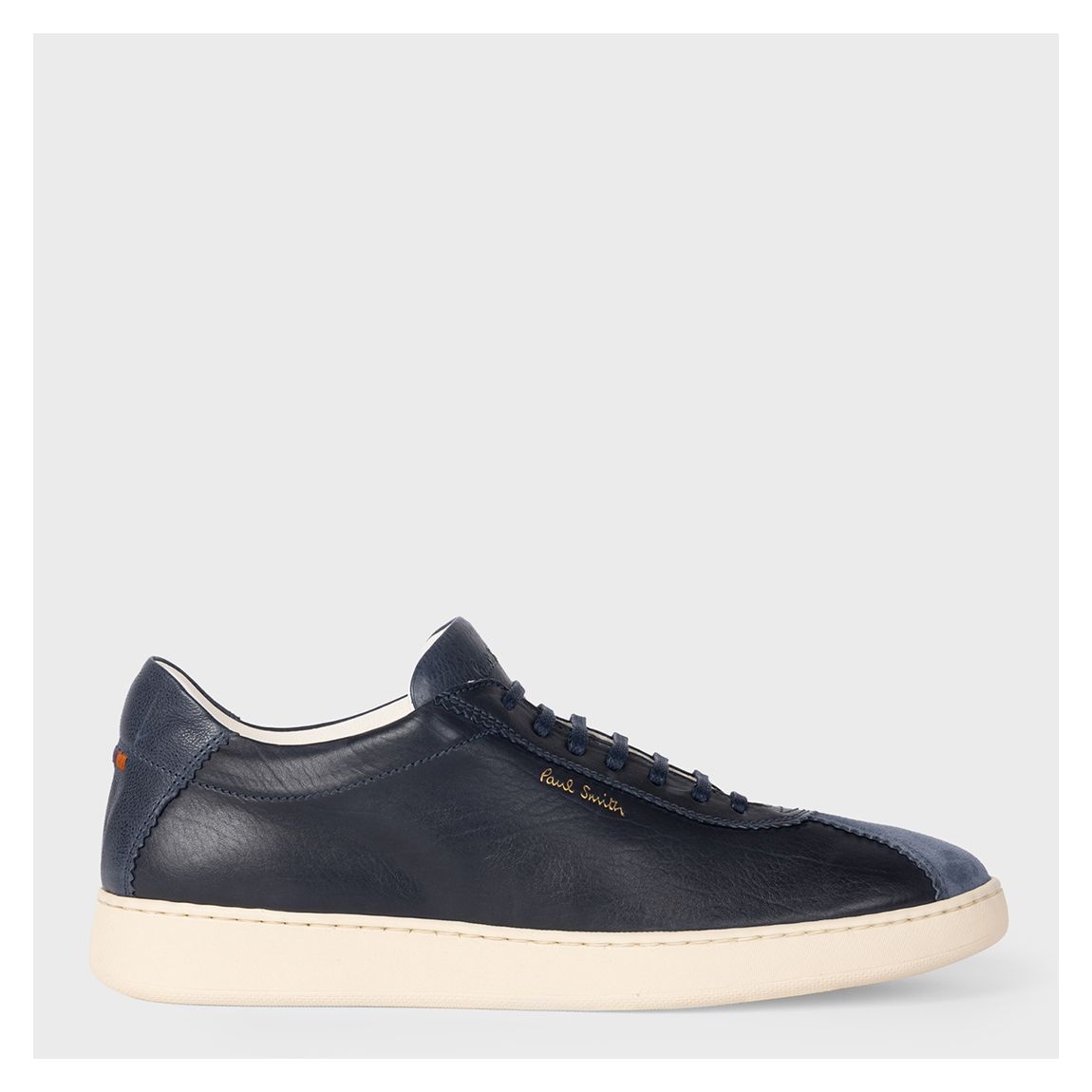Navy/Ecru Leather Trainers main product photo