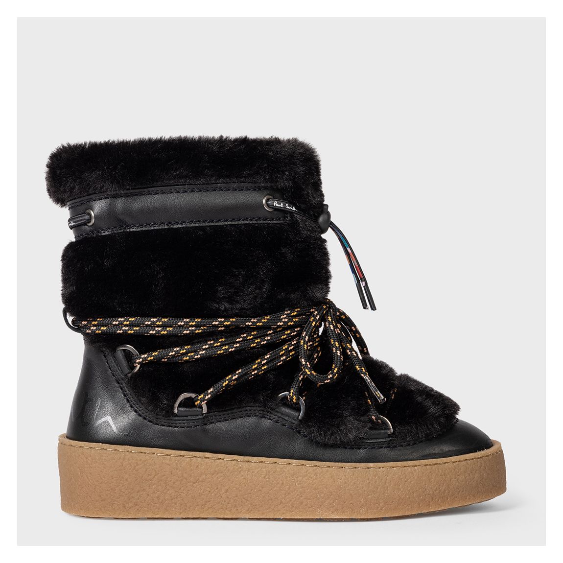 Black Chunky Furry Winter Boot main product photo