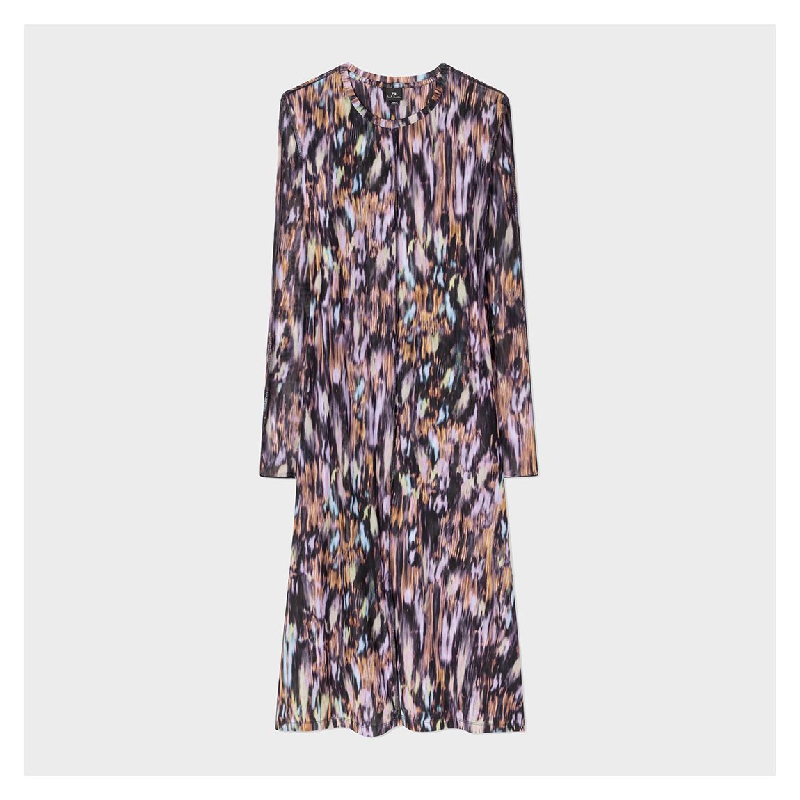 Multi Blurred Print Midi Dress main product photo