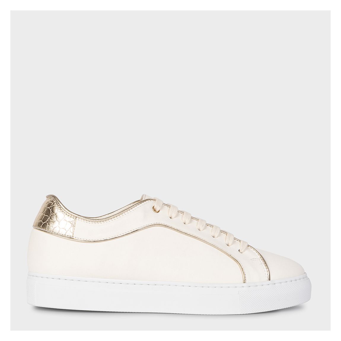 Ecru/Gold Snake Detail Trainers main product photo