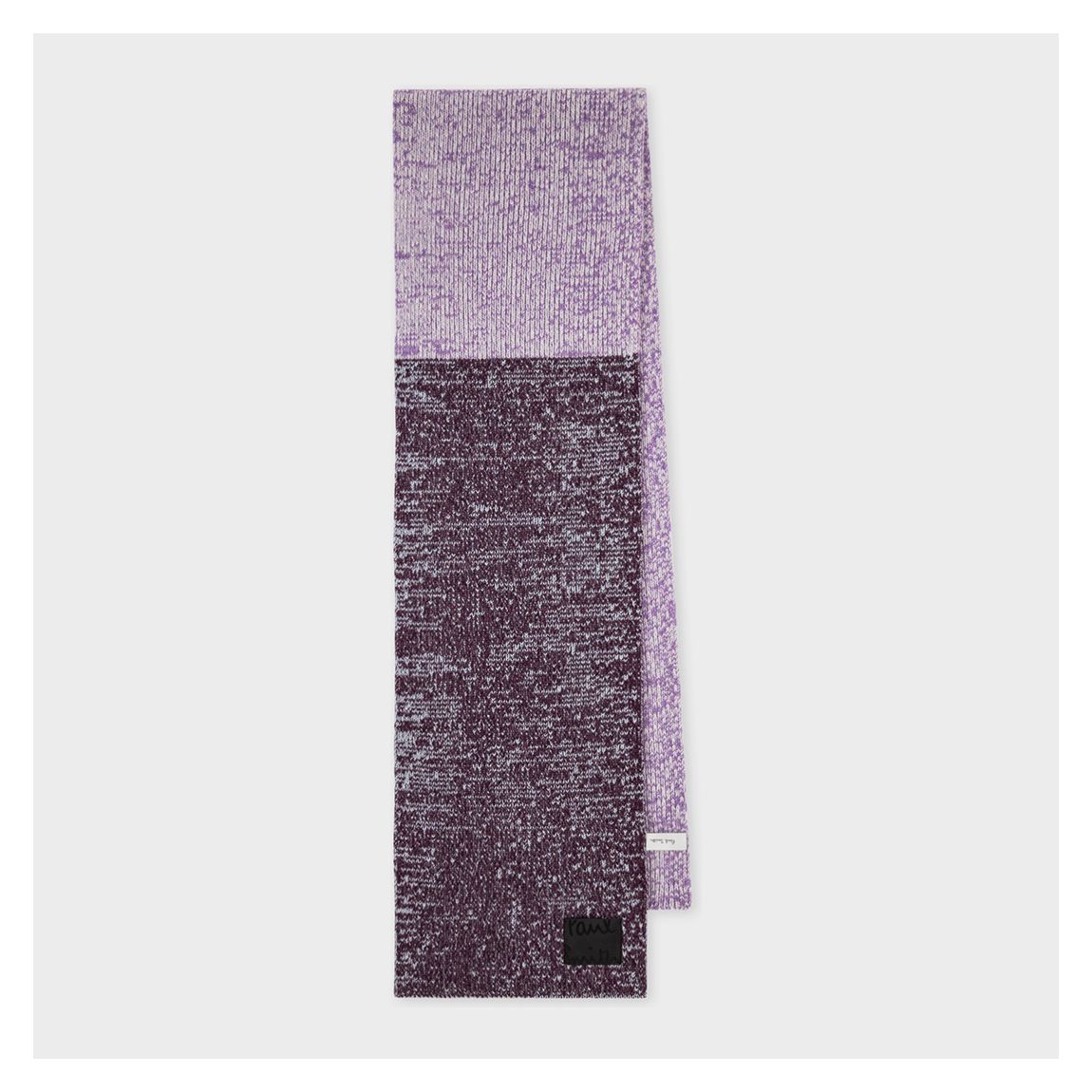 Charcoal/Lilac Colourblock Wool Scarf main product photo