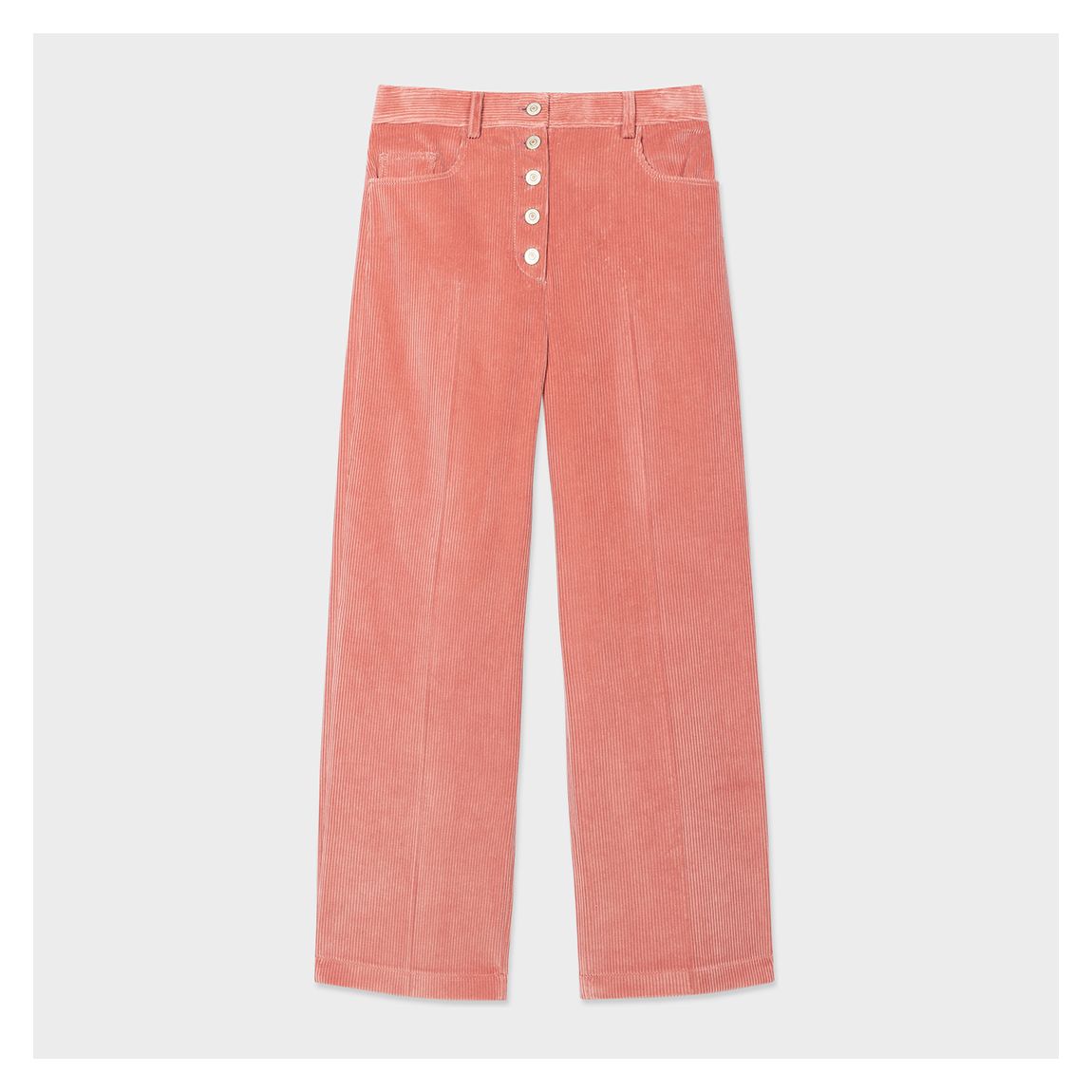 Peach Corduroy Wide Leg Trousers main product photo