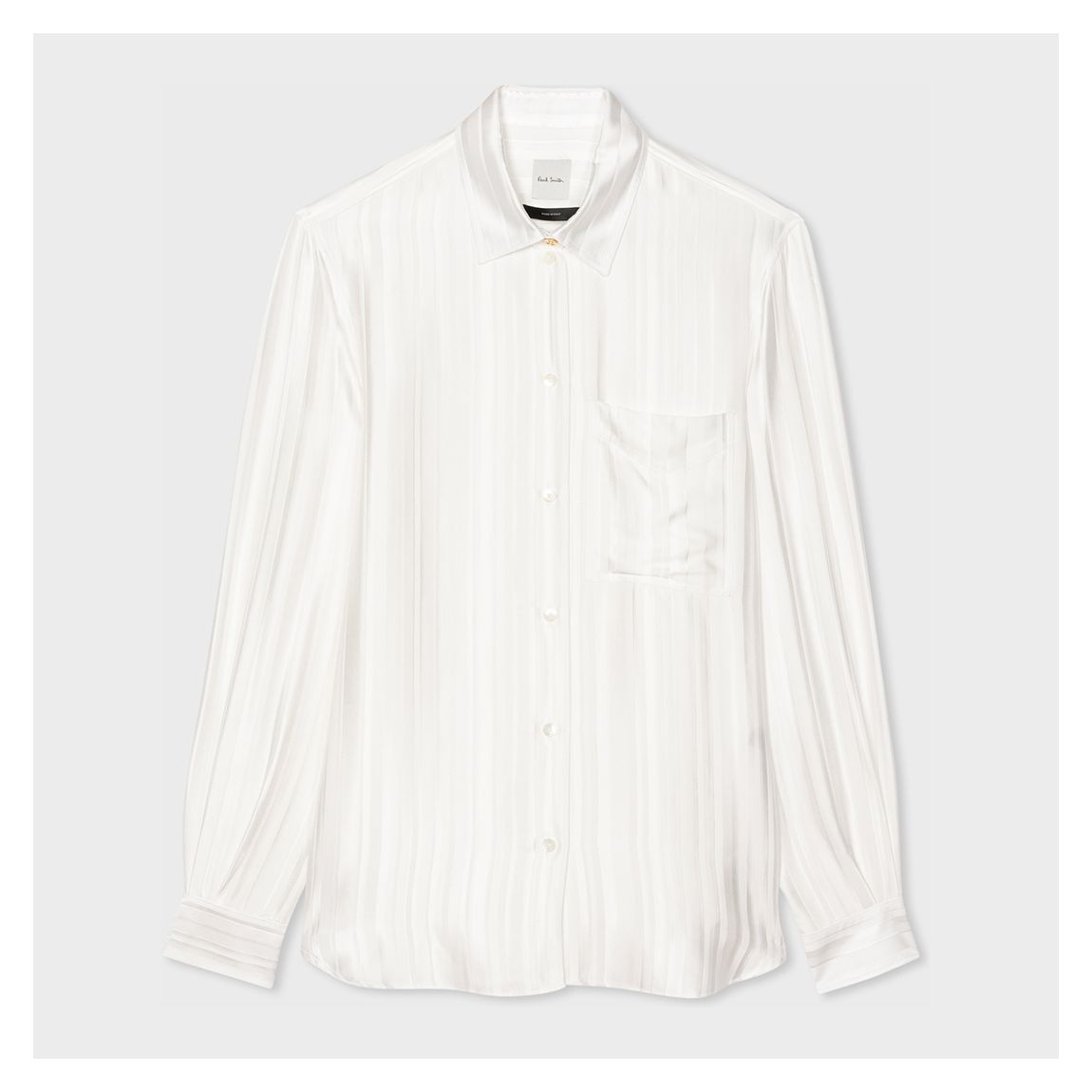 White High Shine Stripe Shirt main product photo