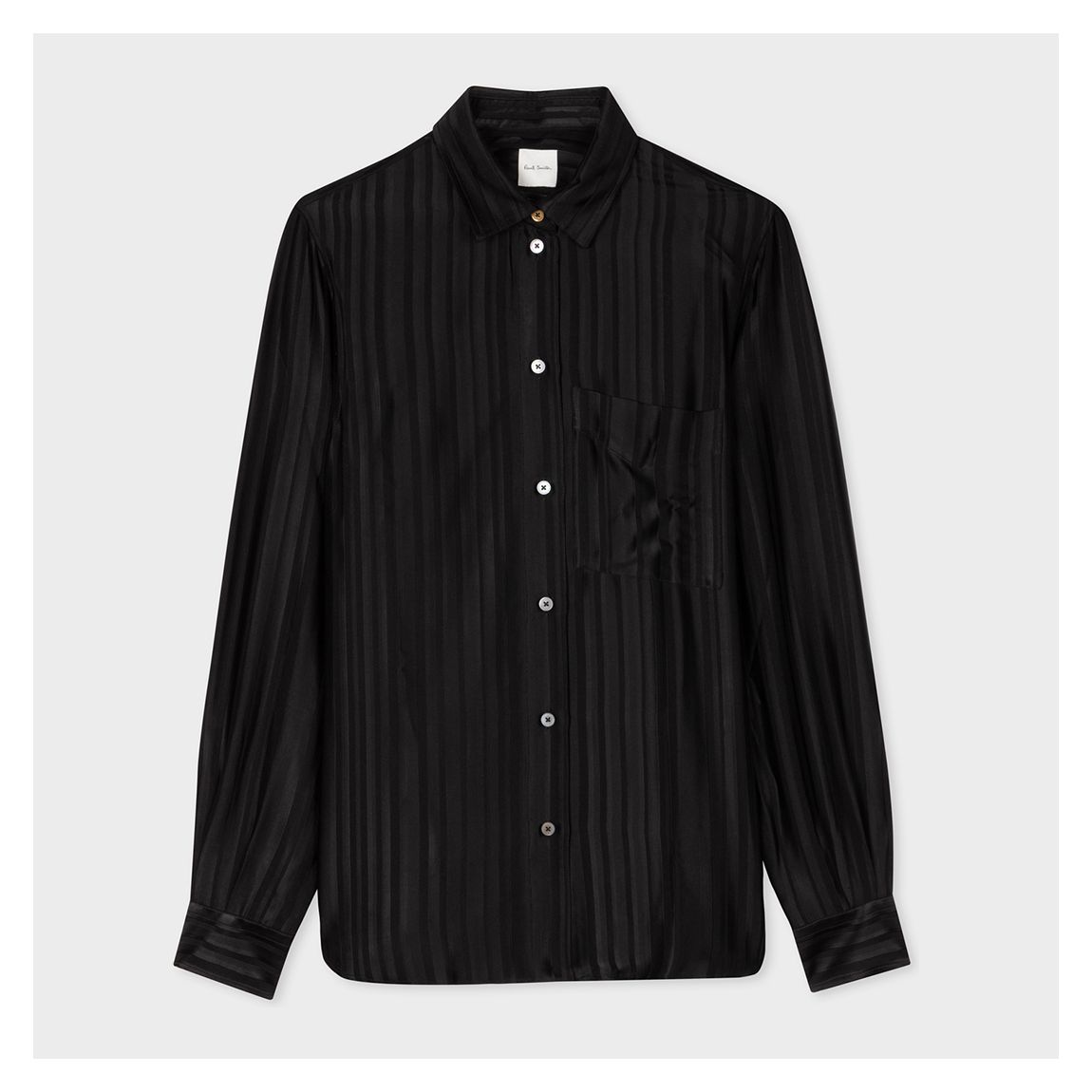 Black High Shine Stripe Shirt main product photo