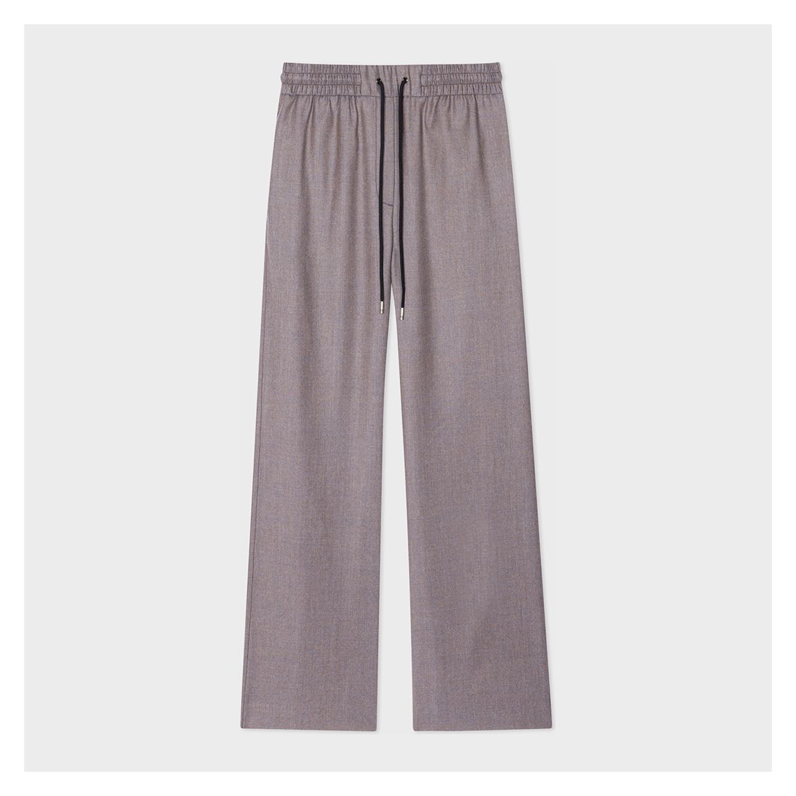 Grey Drawstring Waist Wool Cashmere Trousers main product photo