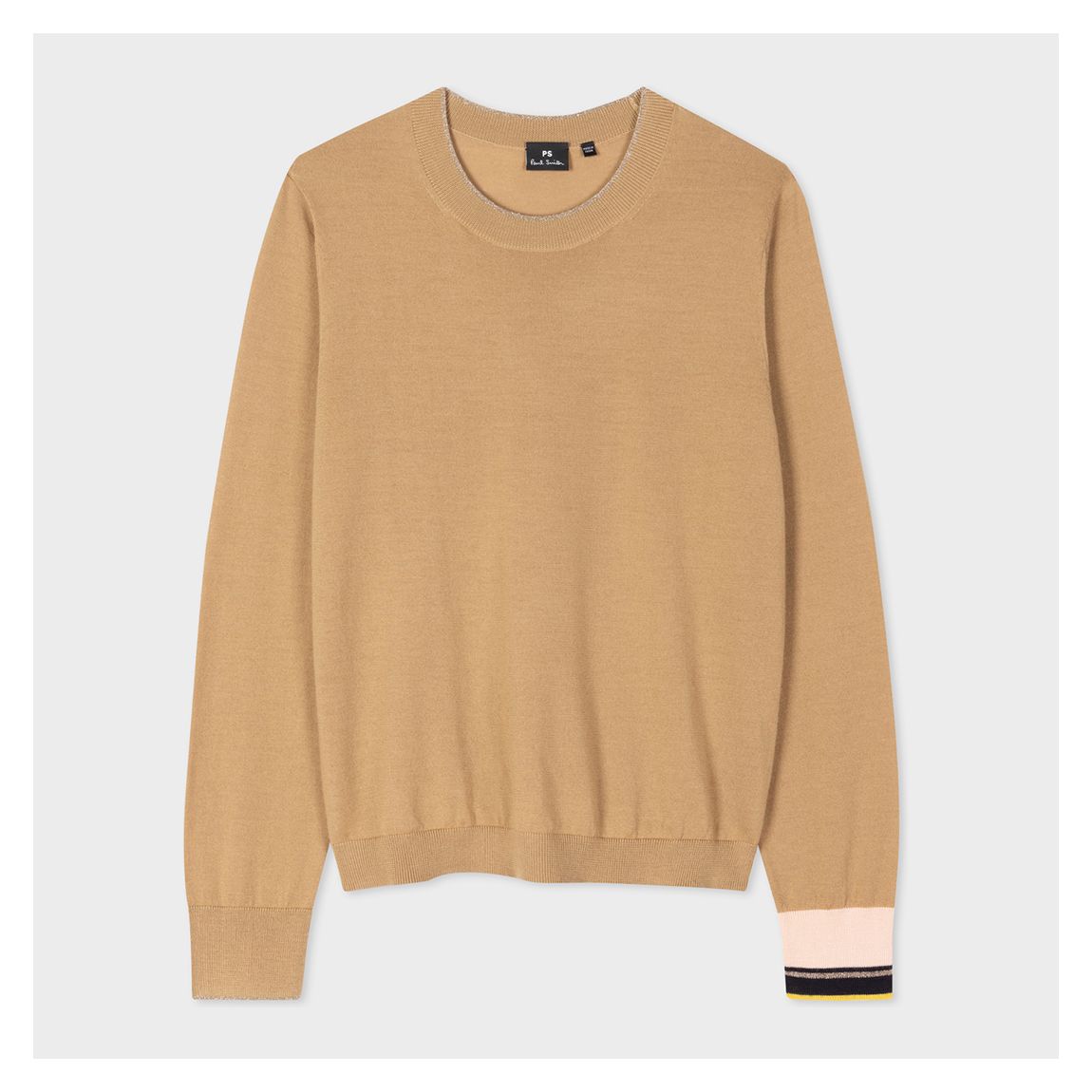 Camel Crew Neck Wool Blend Jumper main product photo