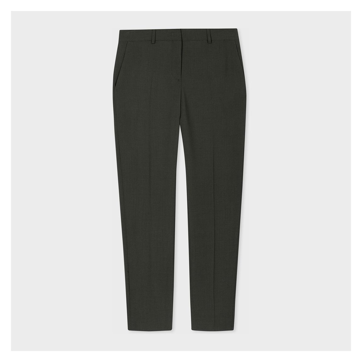 Charcoal Taper Pleated Wool Trousers main product photo