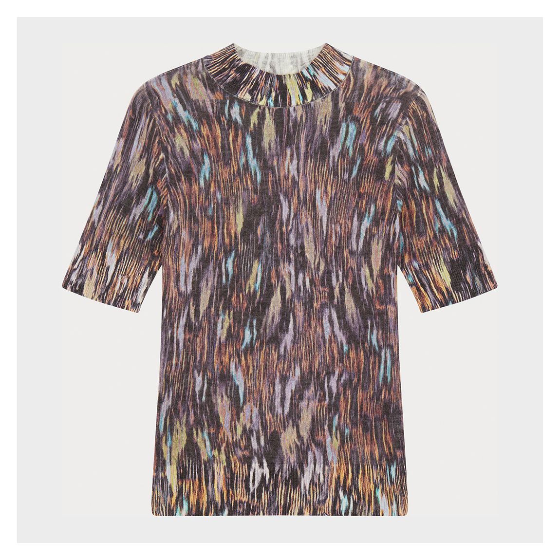 Multi Blurred Print Wool Blend T-Shirt main product photo