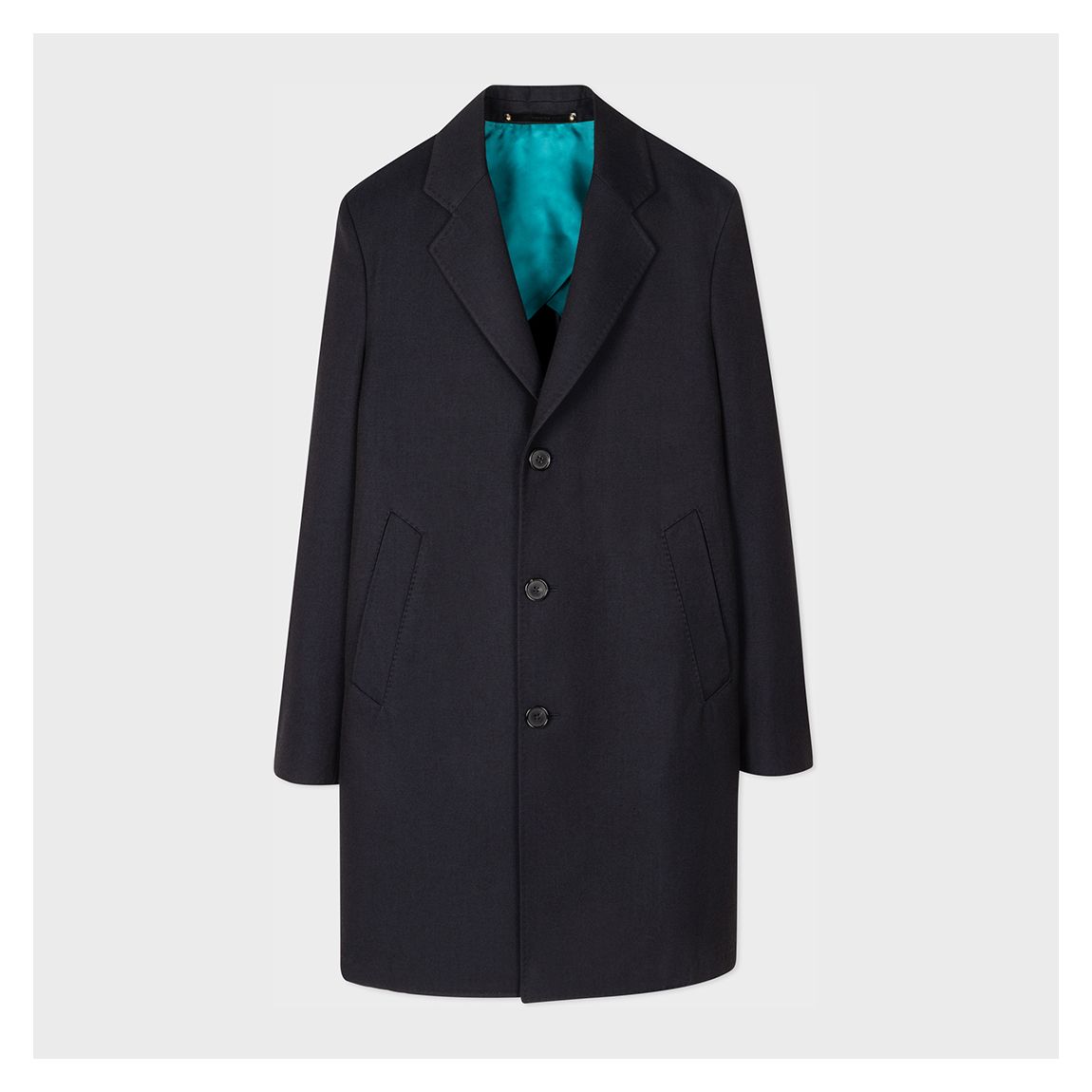 Black Wool Blend Epsom Coat main product photo