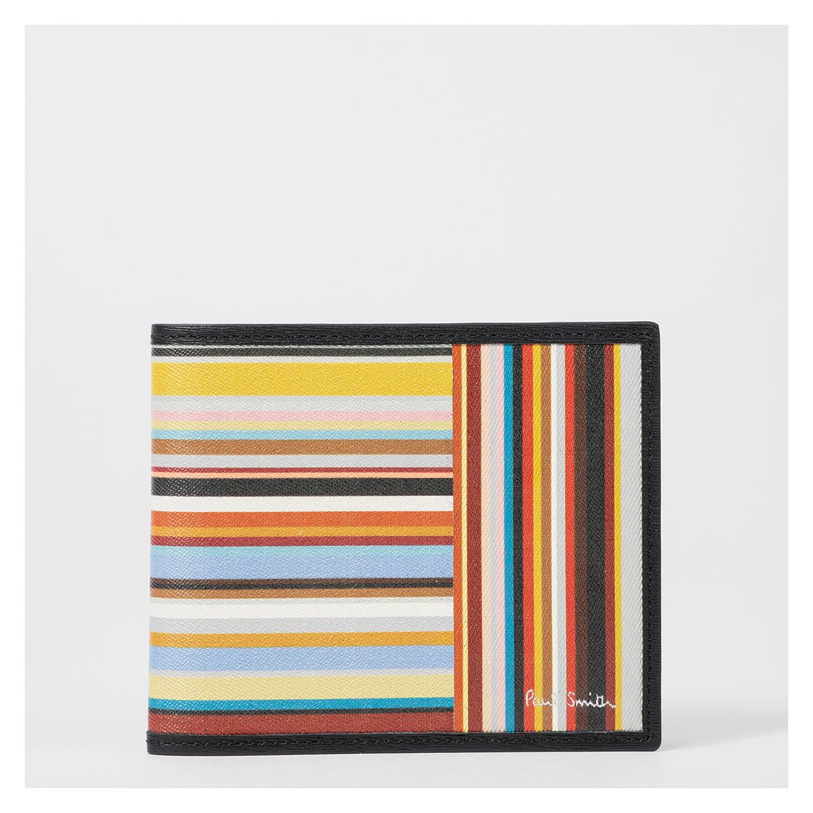 Black Signature Stripe Wallet main product photo