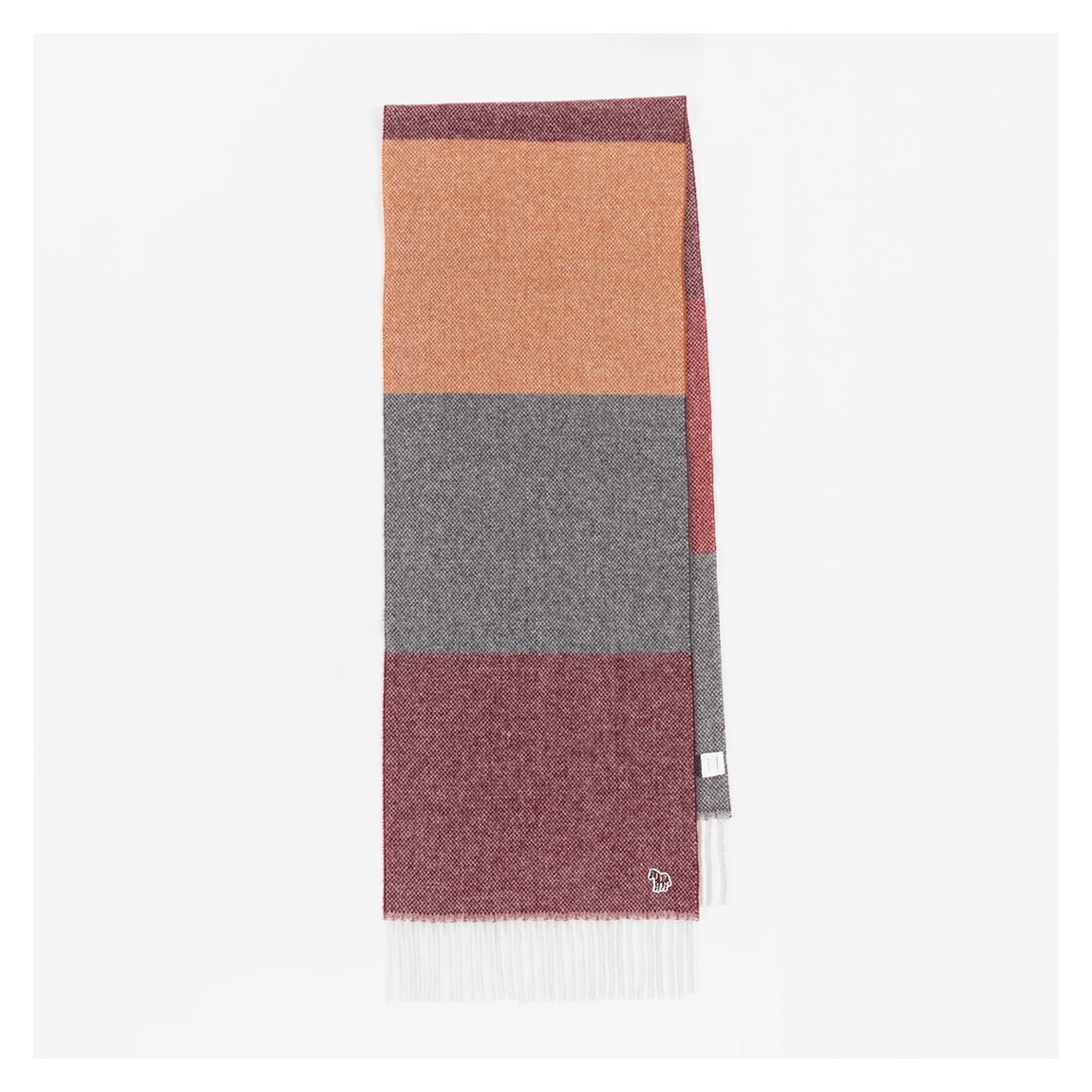 Multi Colour Block Zebra Wool Scarf main product photo