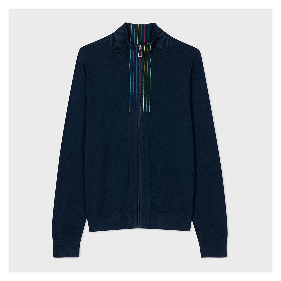 Navy Stripe Zip Through Cardigan main product photo
